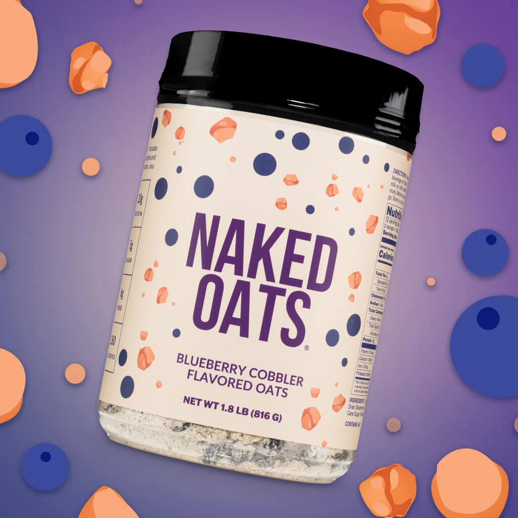 Blueberry Cobbler Protein Oats - Blueberry Cobbler for Quick Oats at Home or On the Go