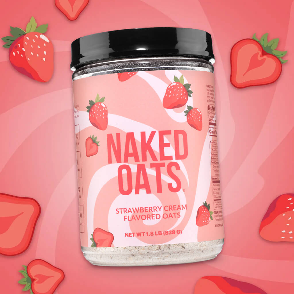 Strawberry Cream Protein Oats - Strawberry Cream for Quick Oats at Home or On the Go