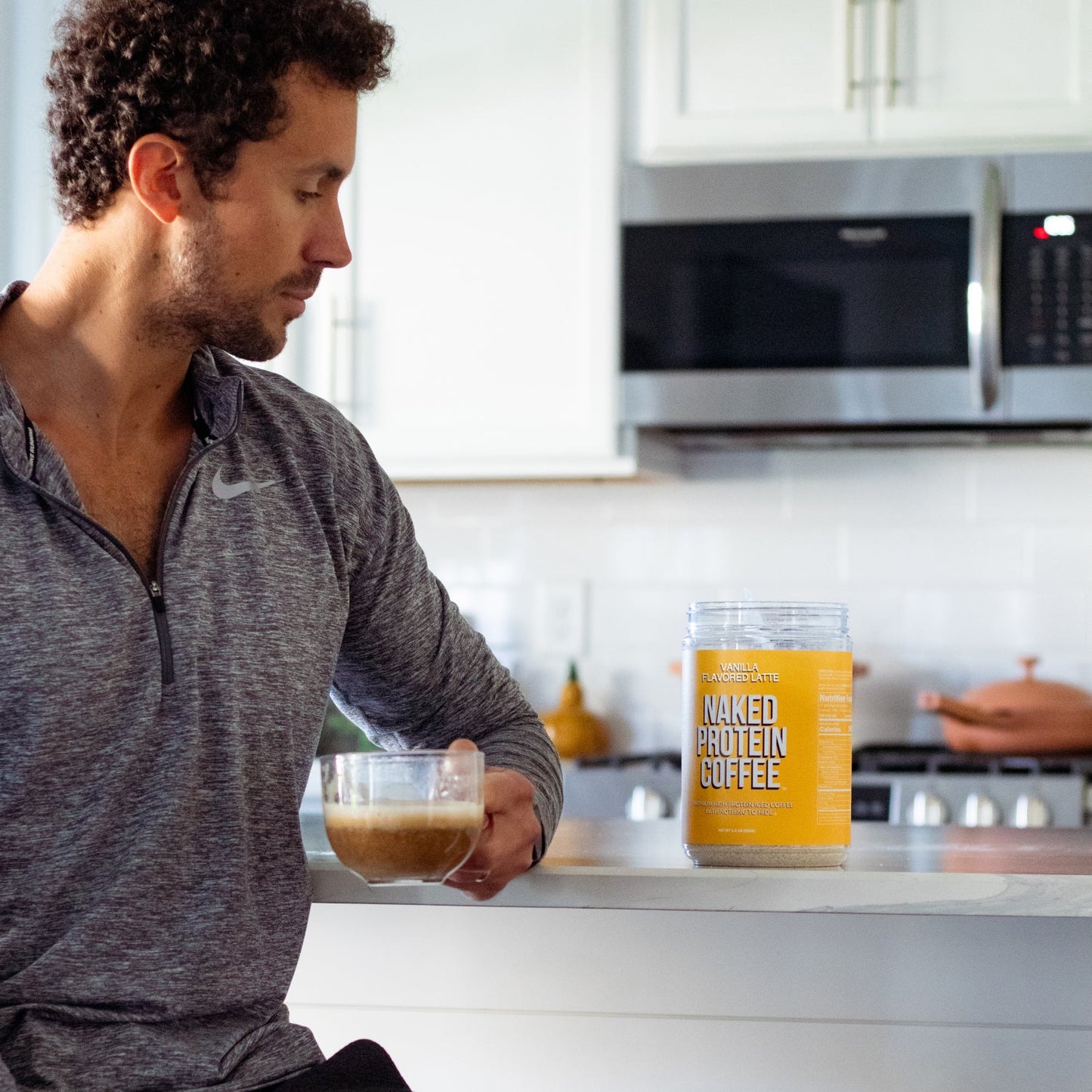 Vanilla Latte Protein Iced Coffee - Vanilla Latte Made for Refreshing Coffee Protein Drinks