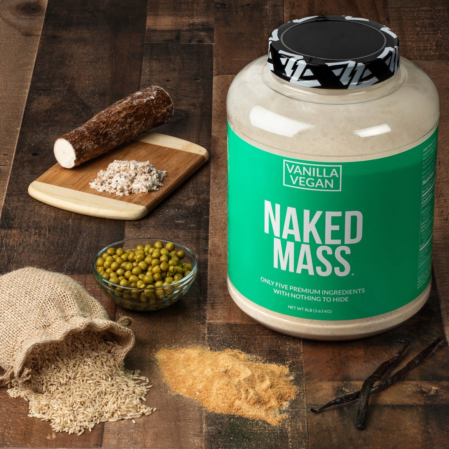 Vanilla Vegan Mass Gainer Supplement - Vanilla (Vegan) 12LB for Smooth Shakes and Everyday Nutrition