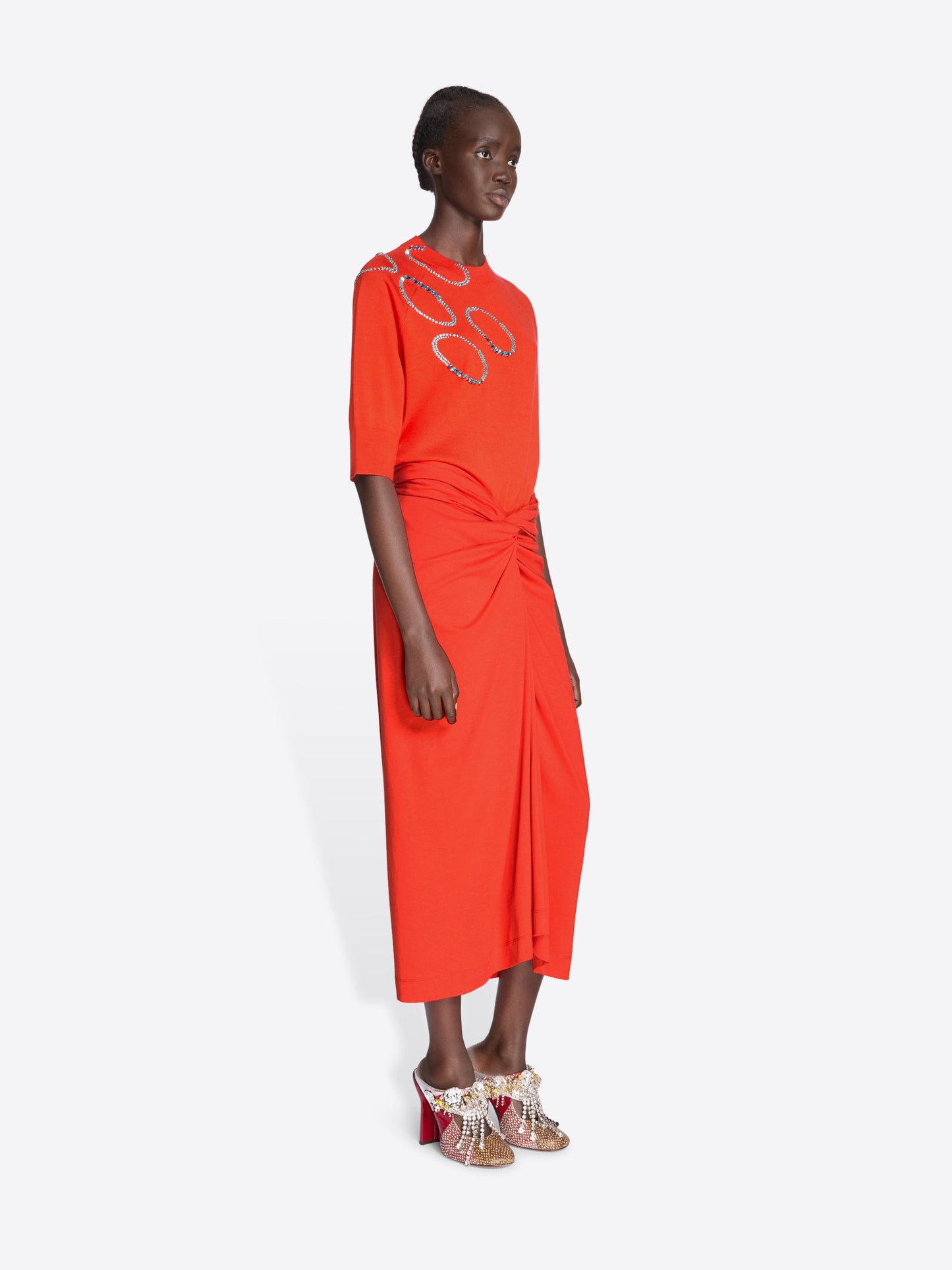 Knotted Jersey Skirt