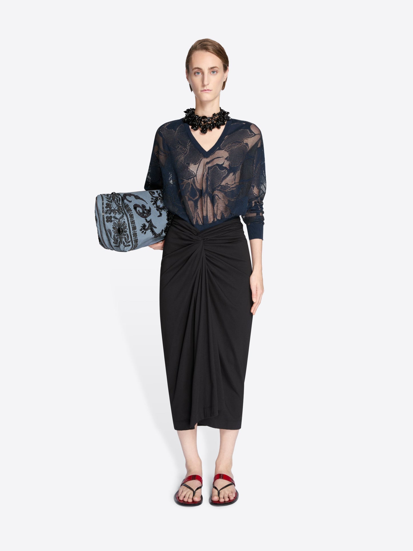 Knotted Jersey Skirt