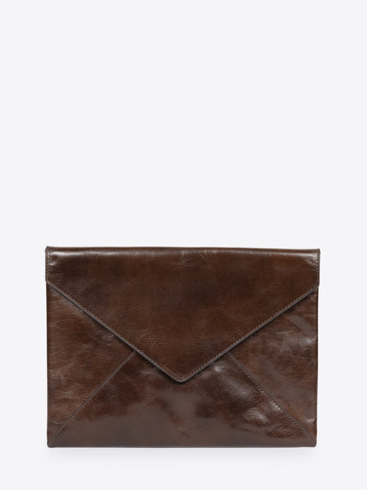 Large Leather Envelope Pouch