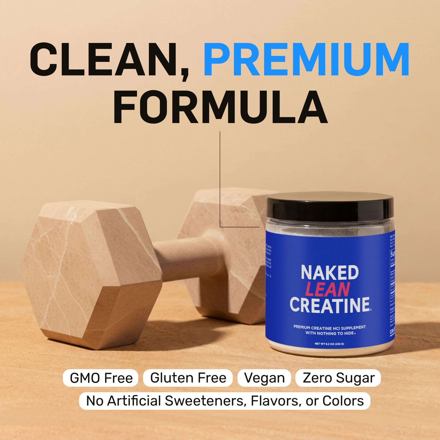 Creatine HCl Powder - Unflavored Made for Everyday Active Routines