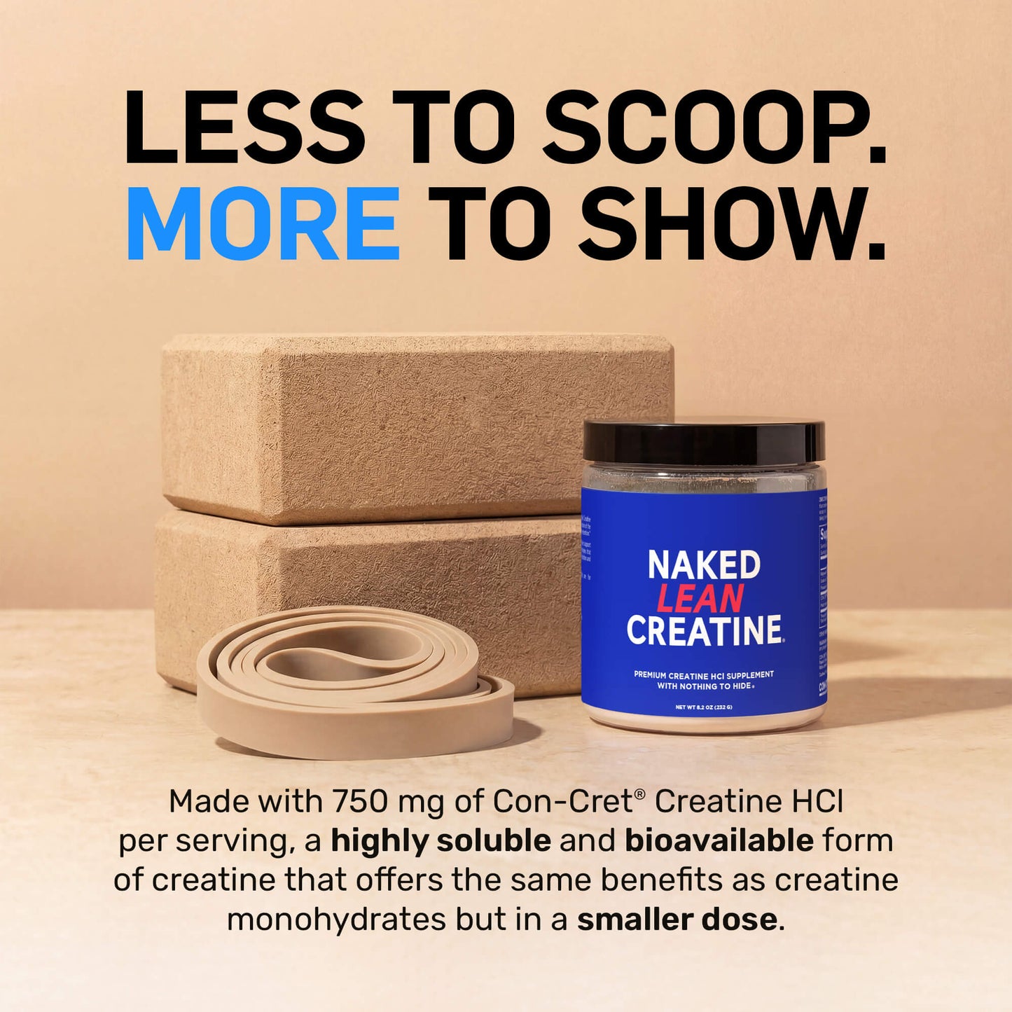 Creatine HCl Powder - Unflavored Made for Everyday Active Routines