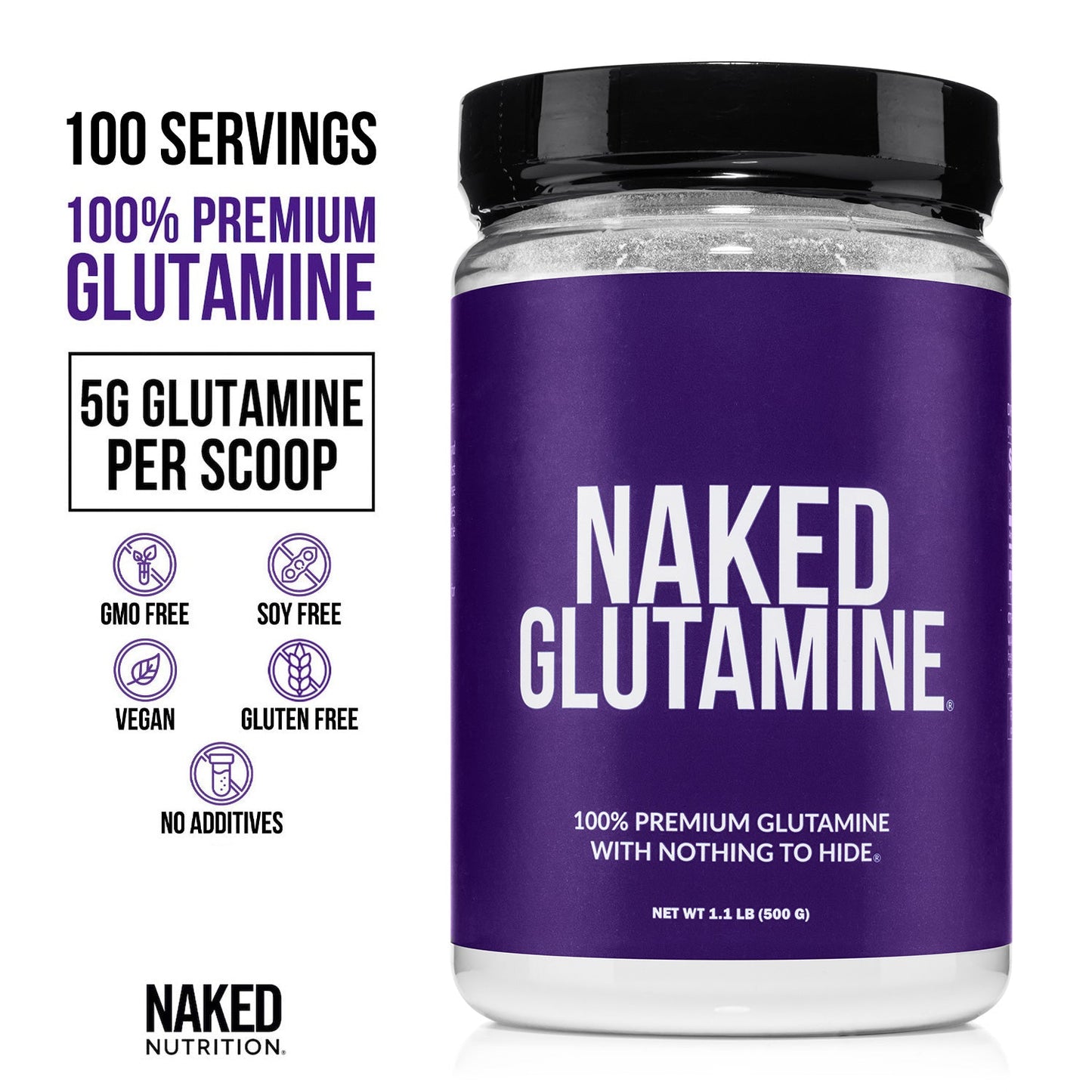 Glutamine Powder - 1.1LB Made for Everyday Active Routines