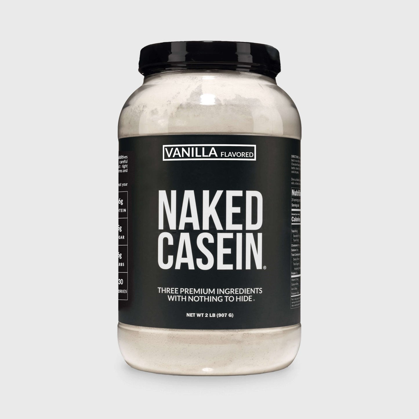 Vanilla Casein Protein Powder - Vanilla - Standard Size with a Smooth, Versatile Powder Format