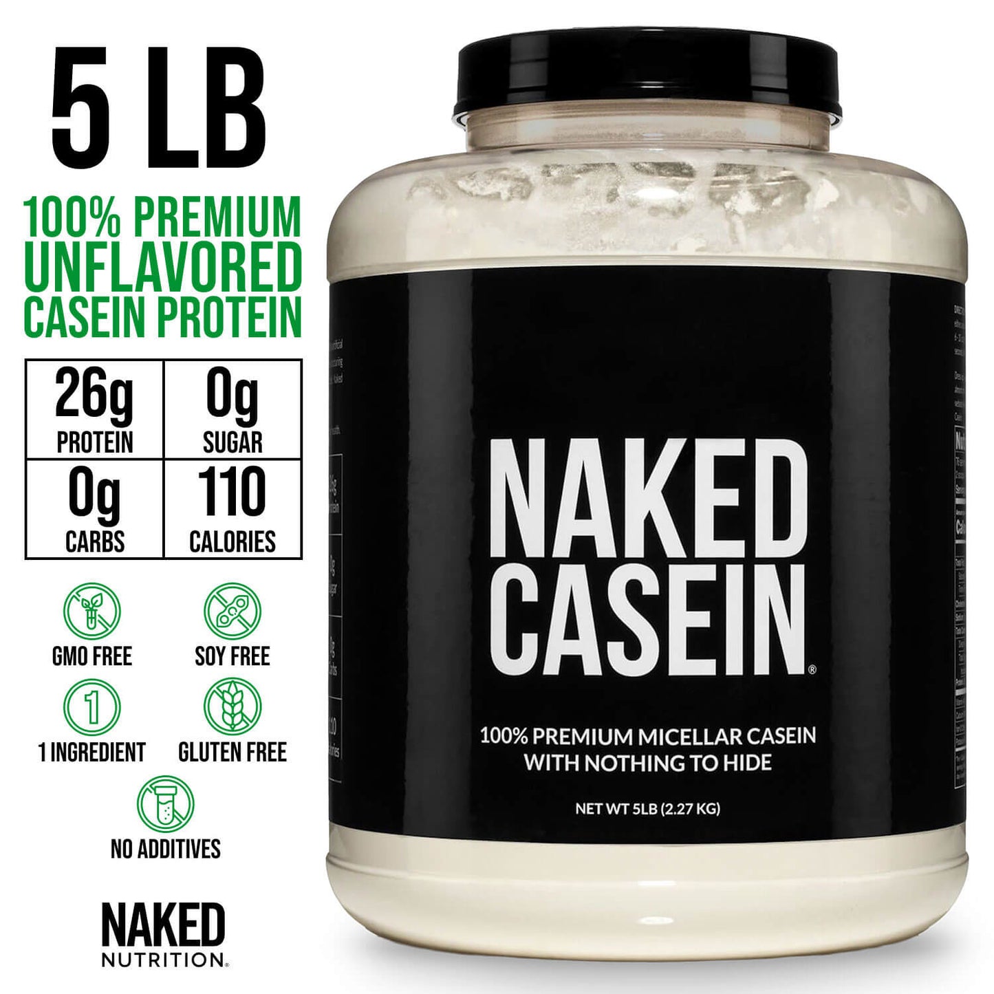 Micellar Casein Protein Powder - Unflavored - Value Size with a Smooth, Versatile Powder Format