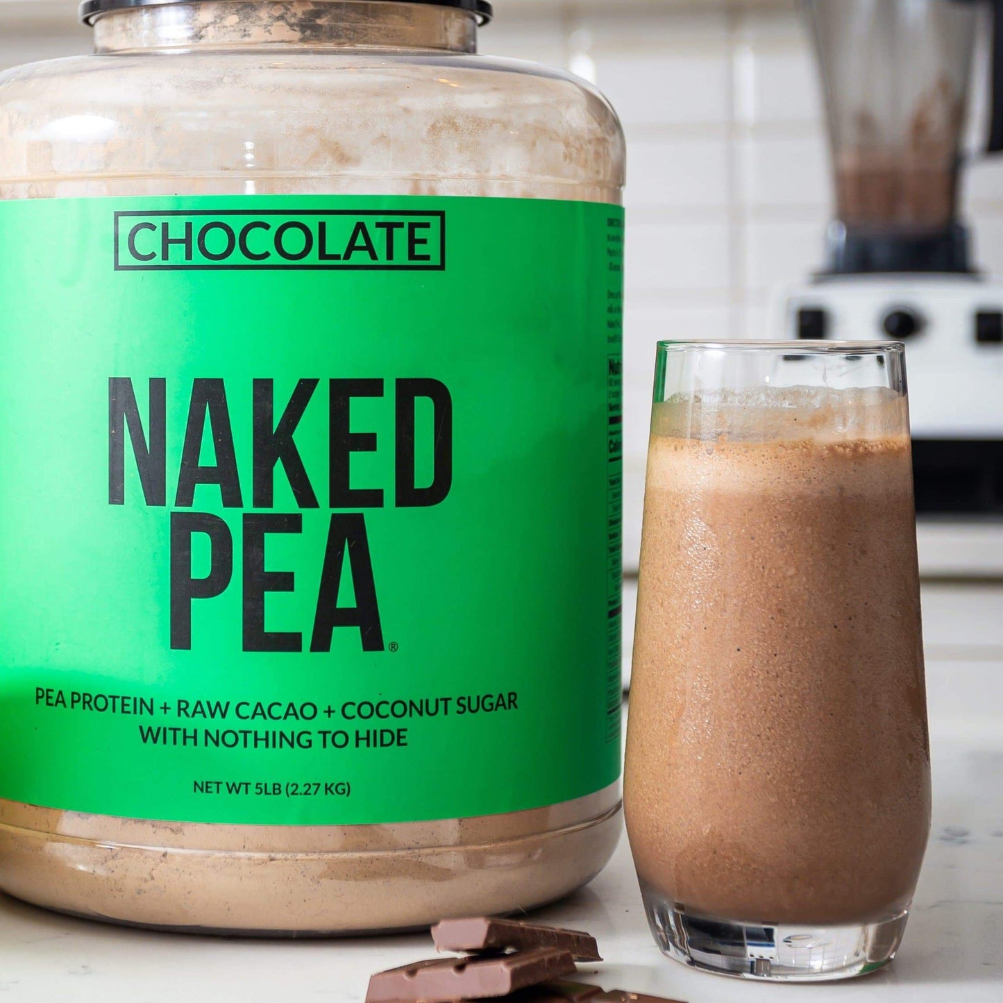 Chocolate Pea Protein Powder - Chocolate - Bulk Size with a Smooth, Versatile Powder Format