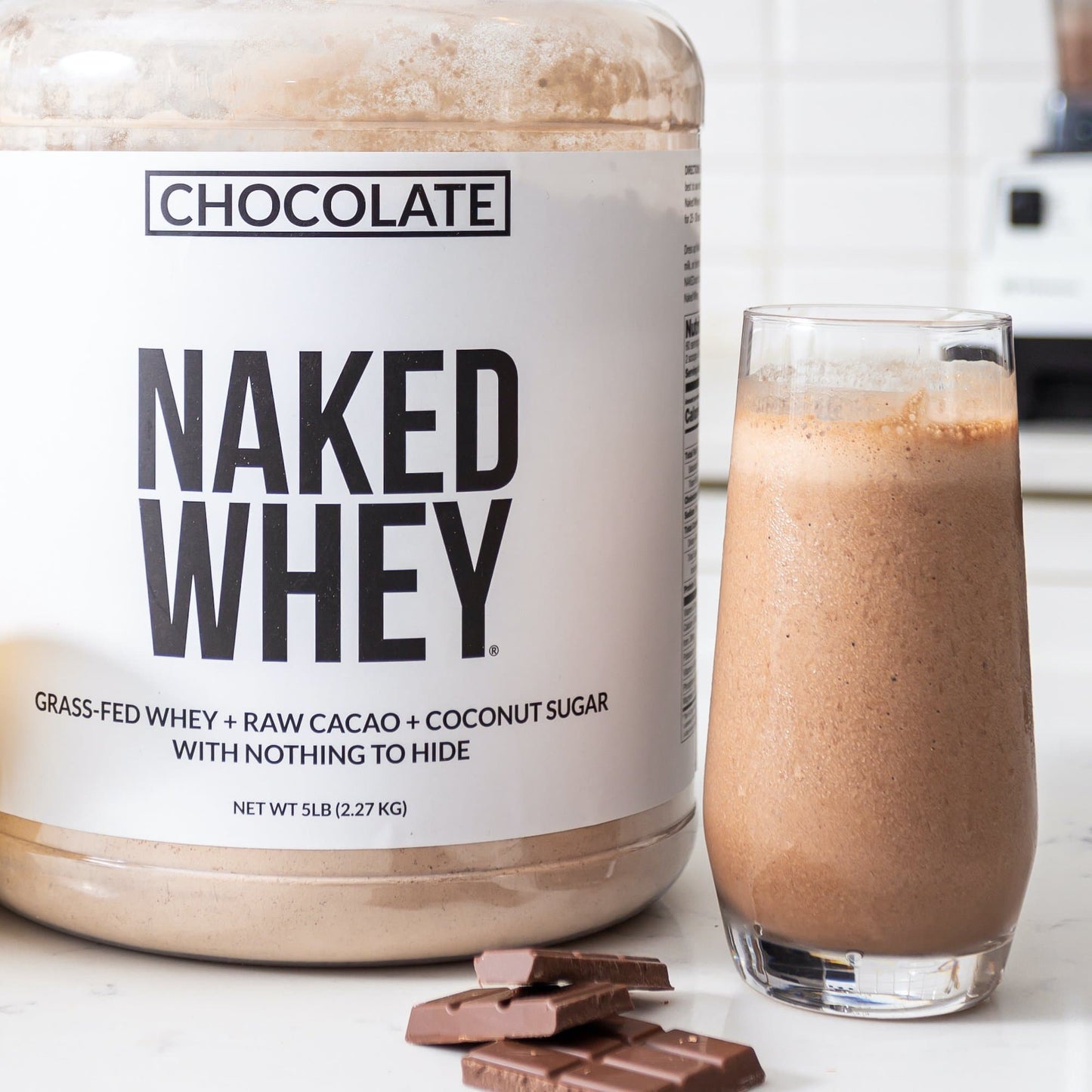 Chocolate Whey Protein Powder - Chocolate - Standard Size with a Smooth, Versatile Powder Format