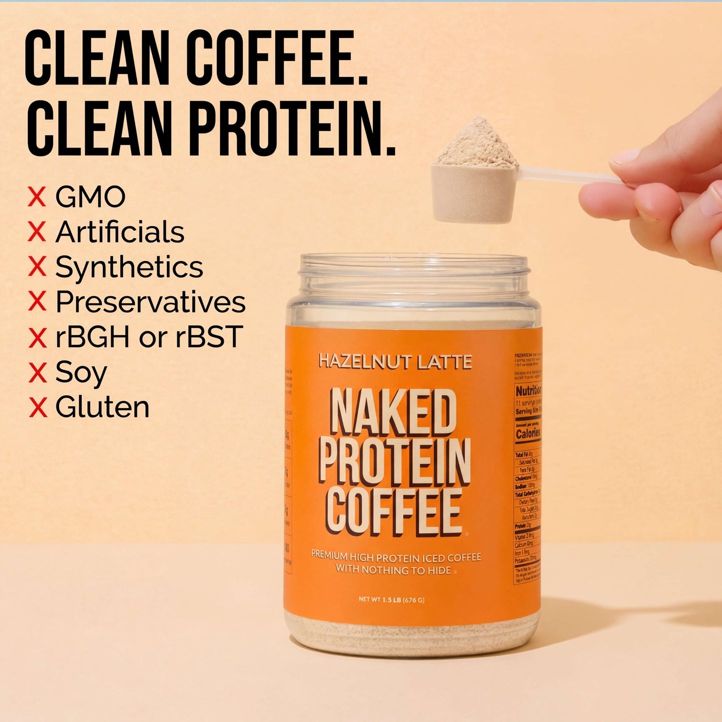 Hazelnut Latte Protein Iced Coffee - Hazelnut Latte Made for Refreshing Coffee Protein Drinks