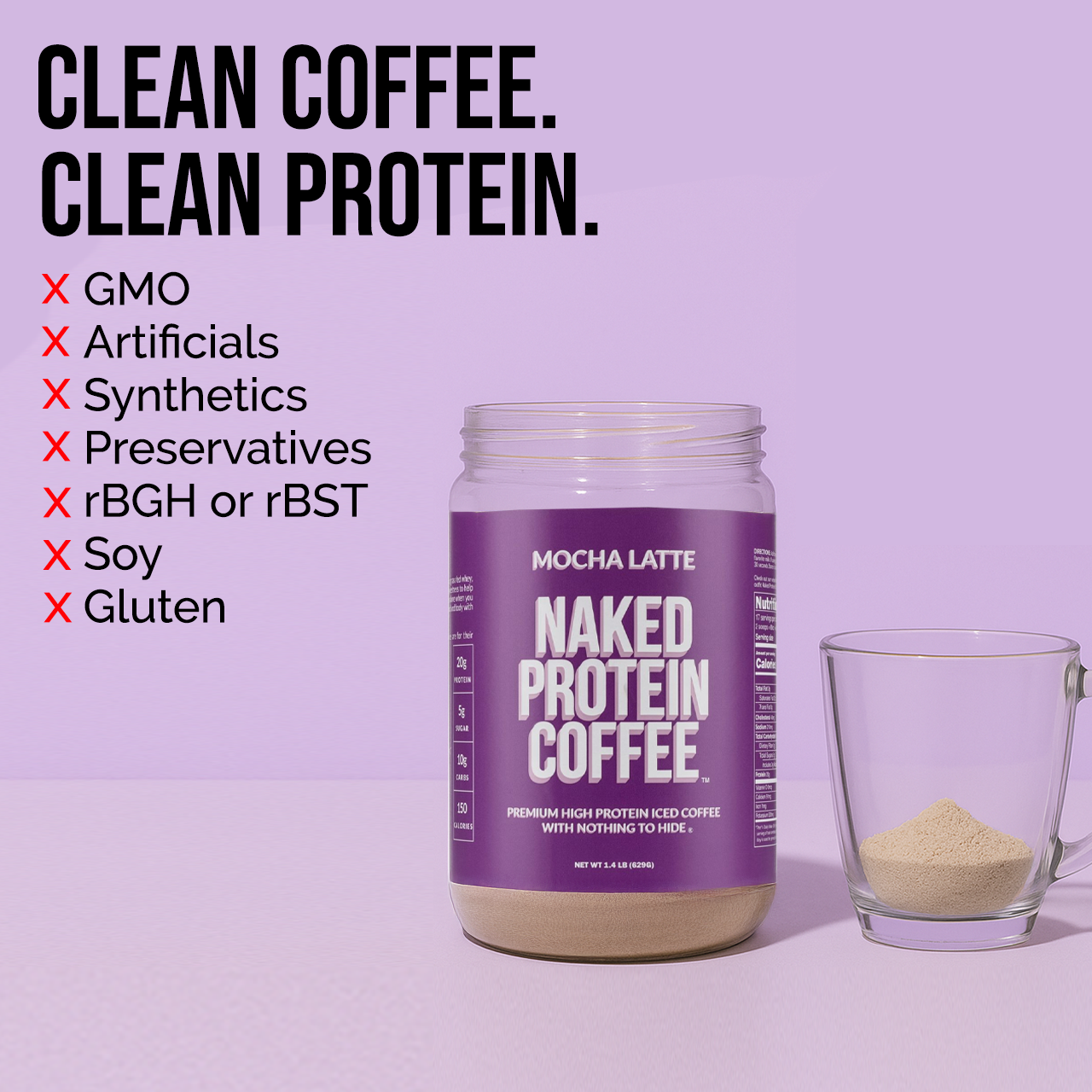 Mocha Latte Protein Iced Coffee - Mocha Latte Made for Refreshing Coffee Protein Drinks