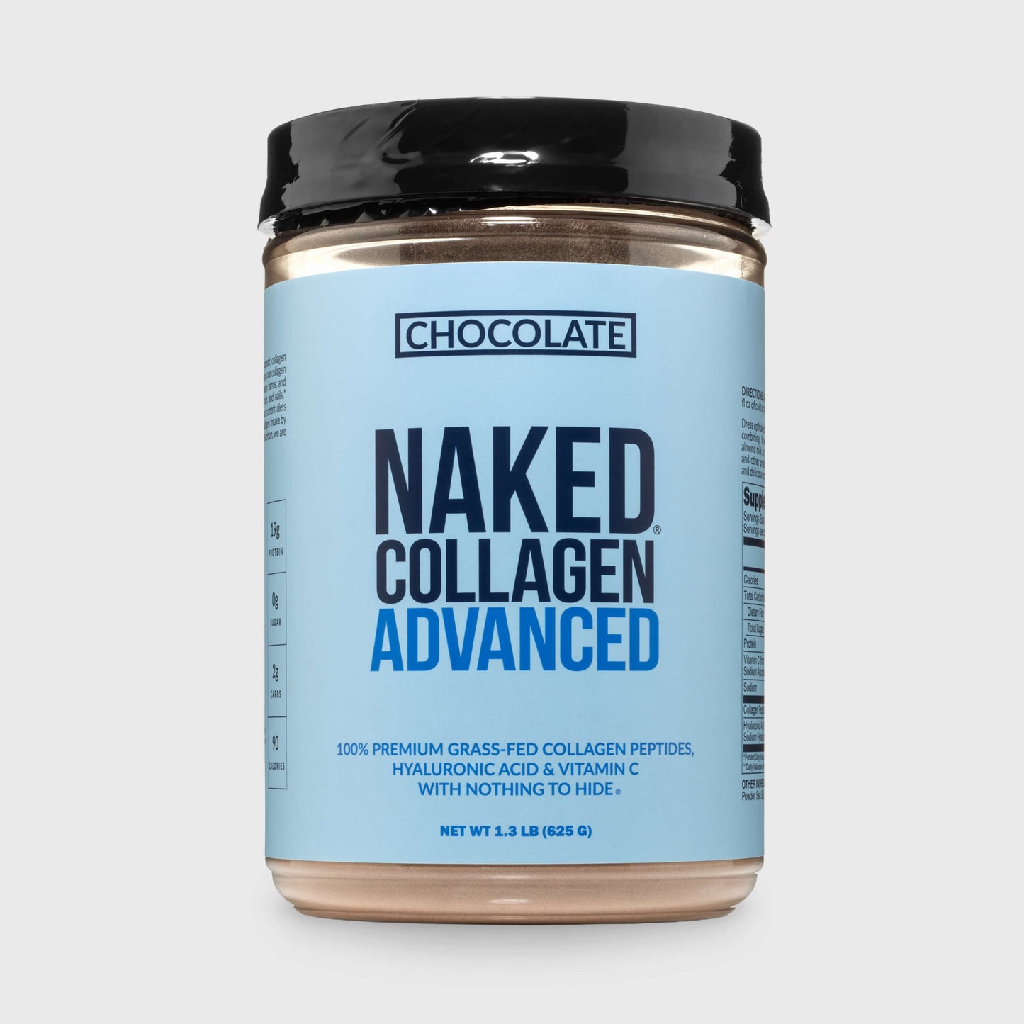 Chocolate Collagen Peptides with Hyaluronic Acid - Chocolate Advanced Collagen Peptides Made for Simple Daily Mixing Routines