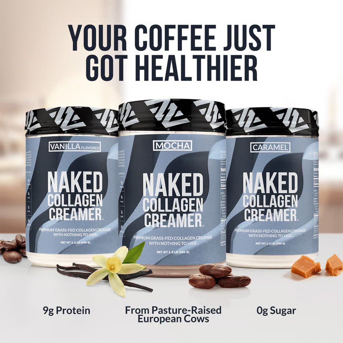 Mocha Coffee Creamer - Mocha Collagen Creamer Made for Refreshing Coffee Protein Drinks
