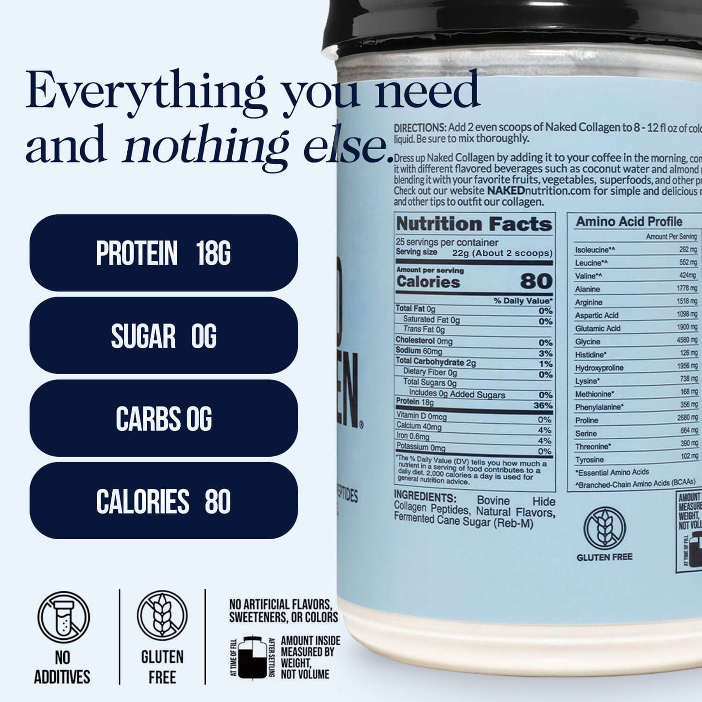Caramel Collagen Peptides Powder - Caramel Collagen Peptides Made for Simple Daily Mixing Routines