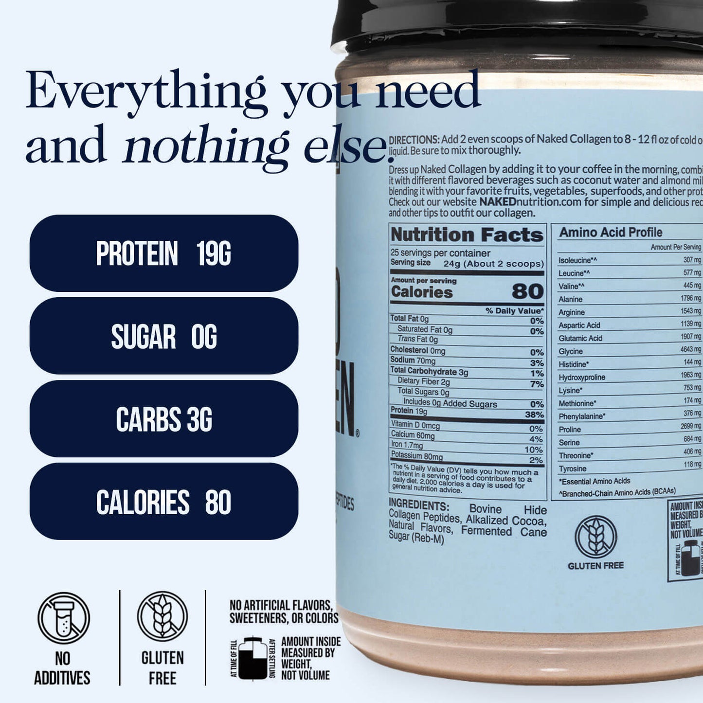 Chocolate Collagen Peptides Powder - Chocolate Collagen Peptides Made for Simple Daily Mixing Routines