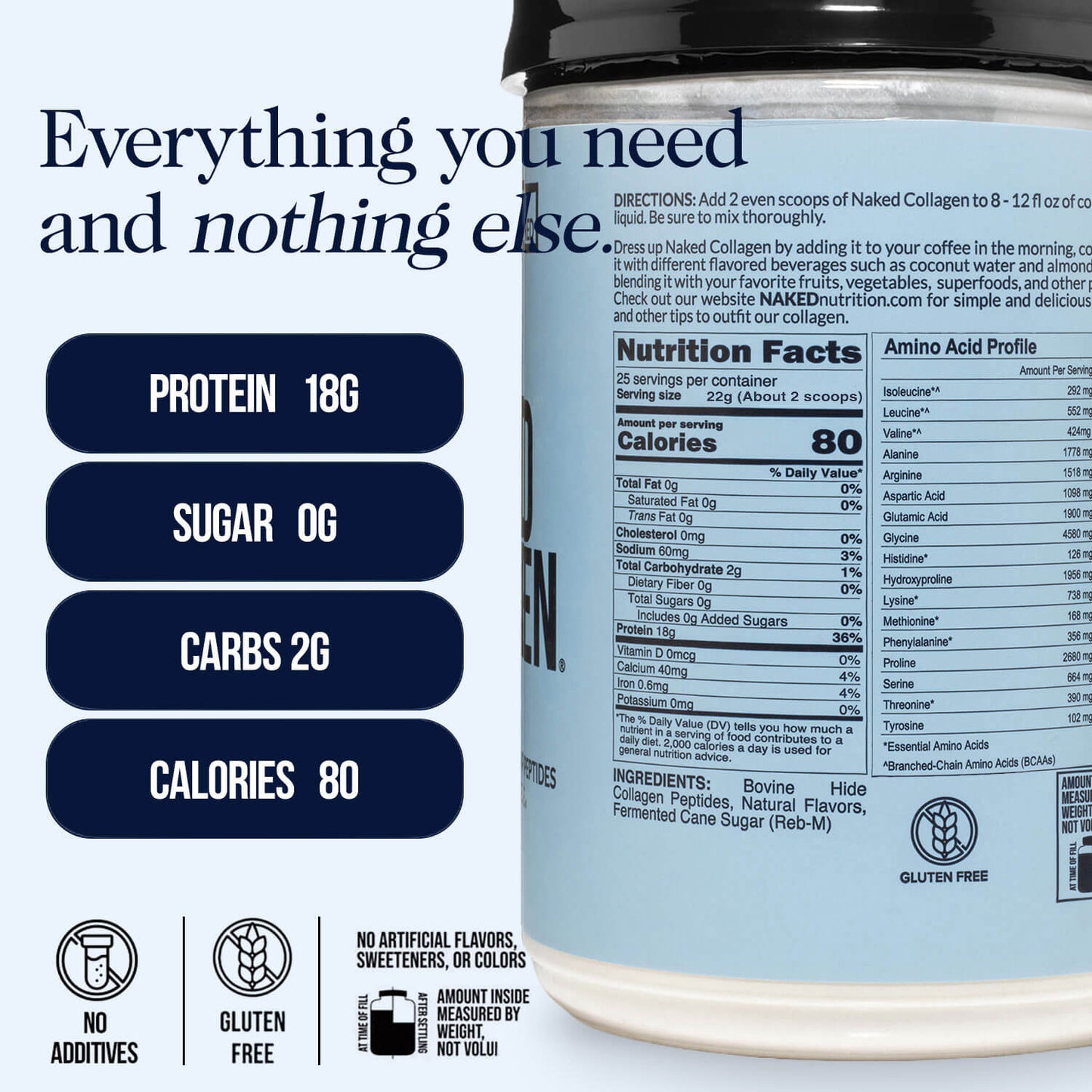 Vanilla Collagen Peptides Powder - Vanilla Collagen Peptides Made for Simple Daily Mixing Routines