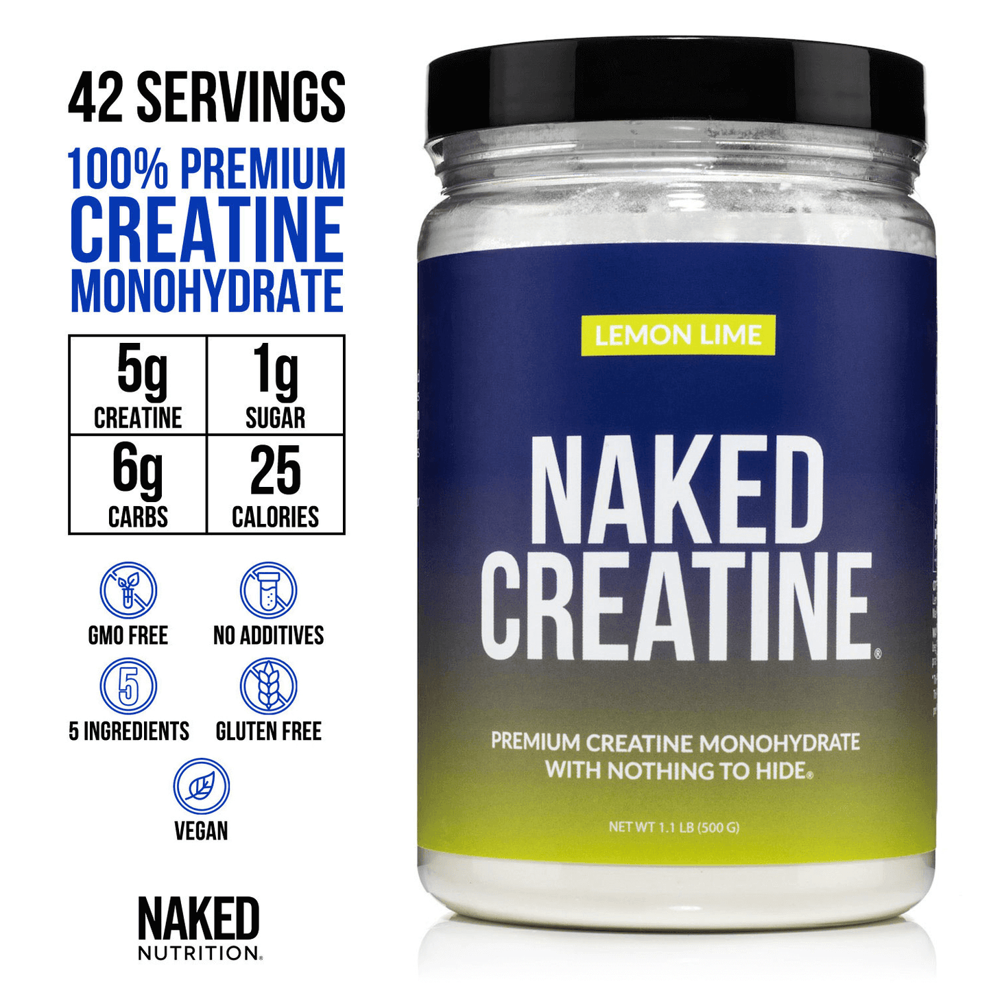 Lemon Lime Creatine Monohydrate Powder - Lemon Lime Made for Everyday Active Routines