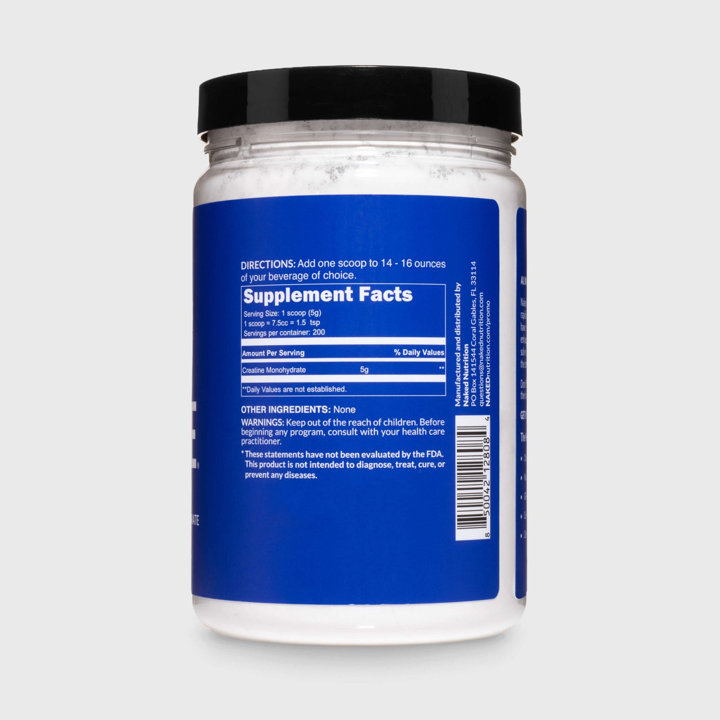 Creatine Monohydrate Powder - Unflavored - Standard Size Made for Everyday Active Routines