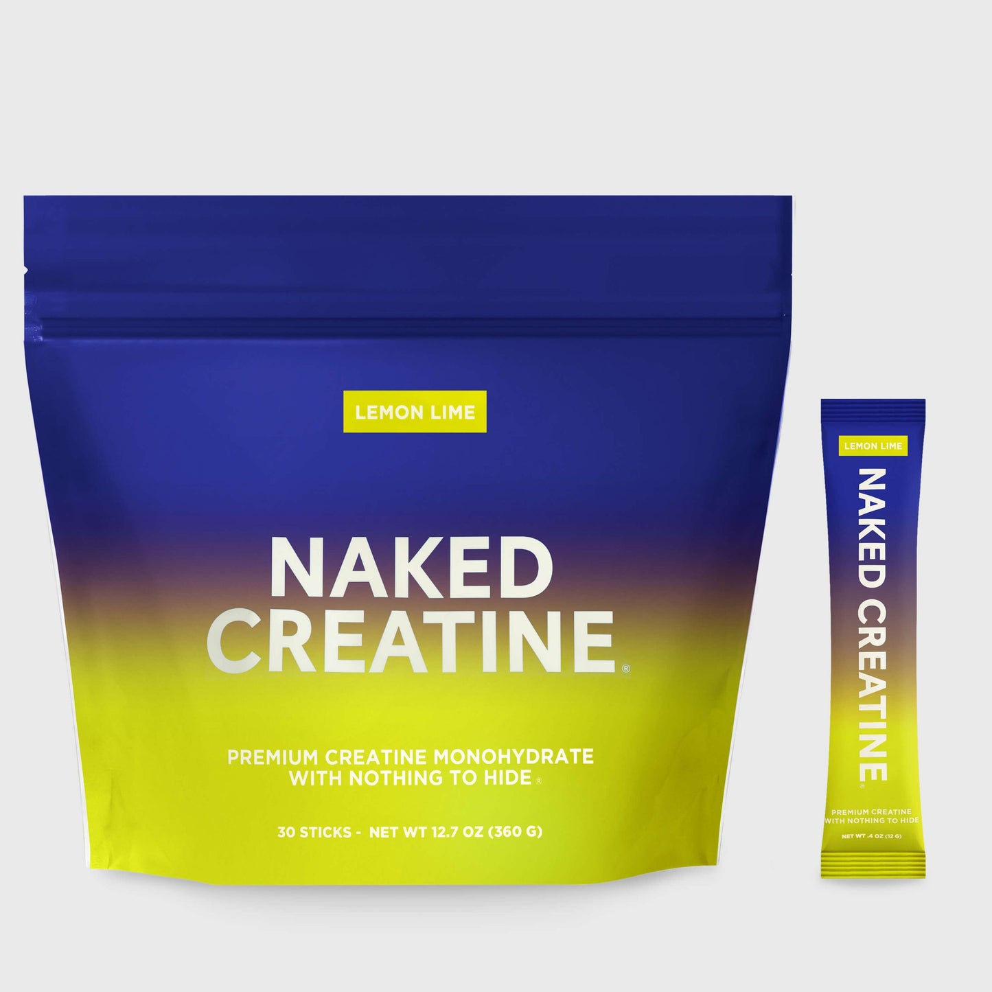 Lemon Lime Creatine Travel Packs - Lemon Lime Sticks Made for Everyday Active Routines