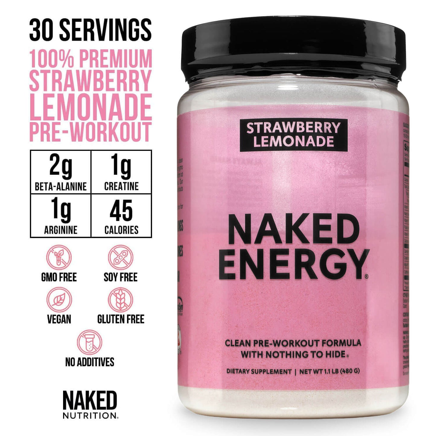 Strawberry Lemonade Pre Workout Supplement - Strawberry Lemonade Made for Everyday Active Routines