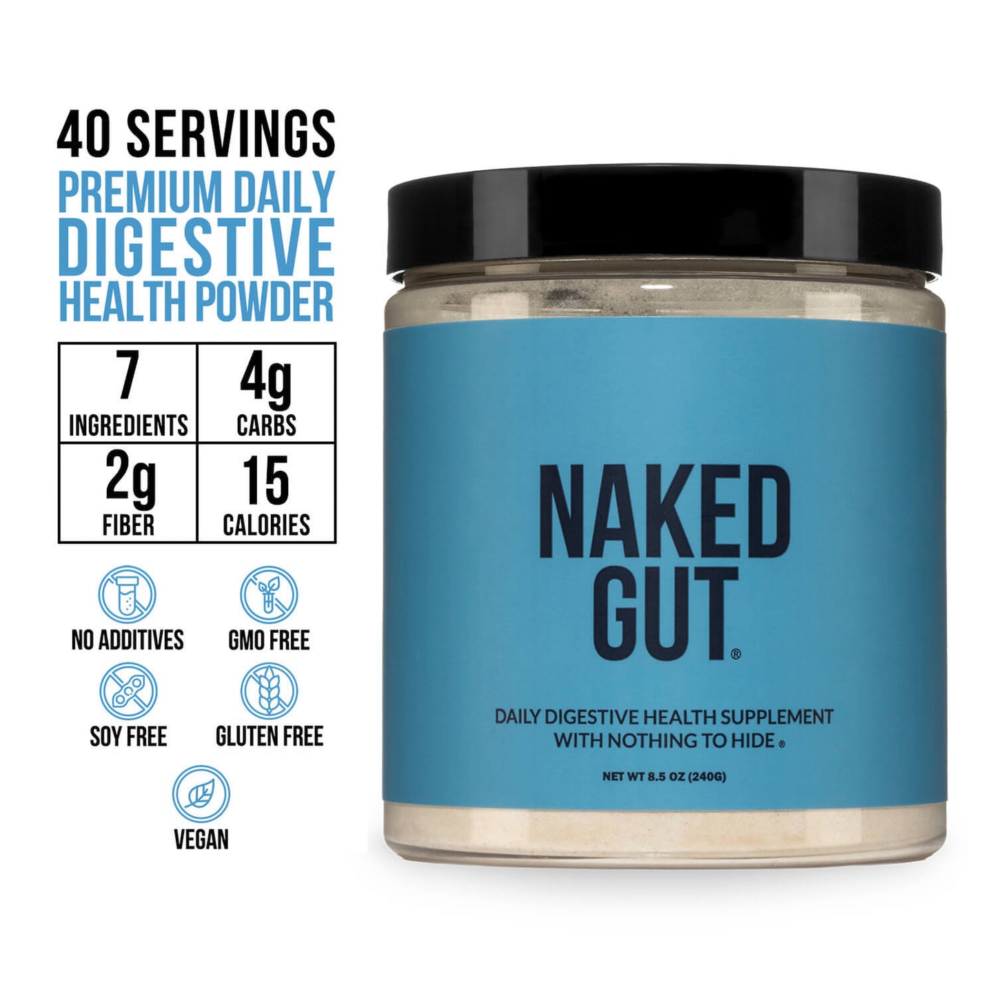 Prebiotic, Probiotic & Fiber Supplement for Simple Preparation and Everyday Use