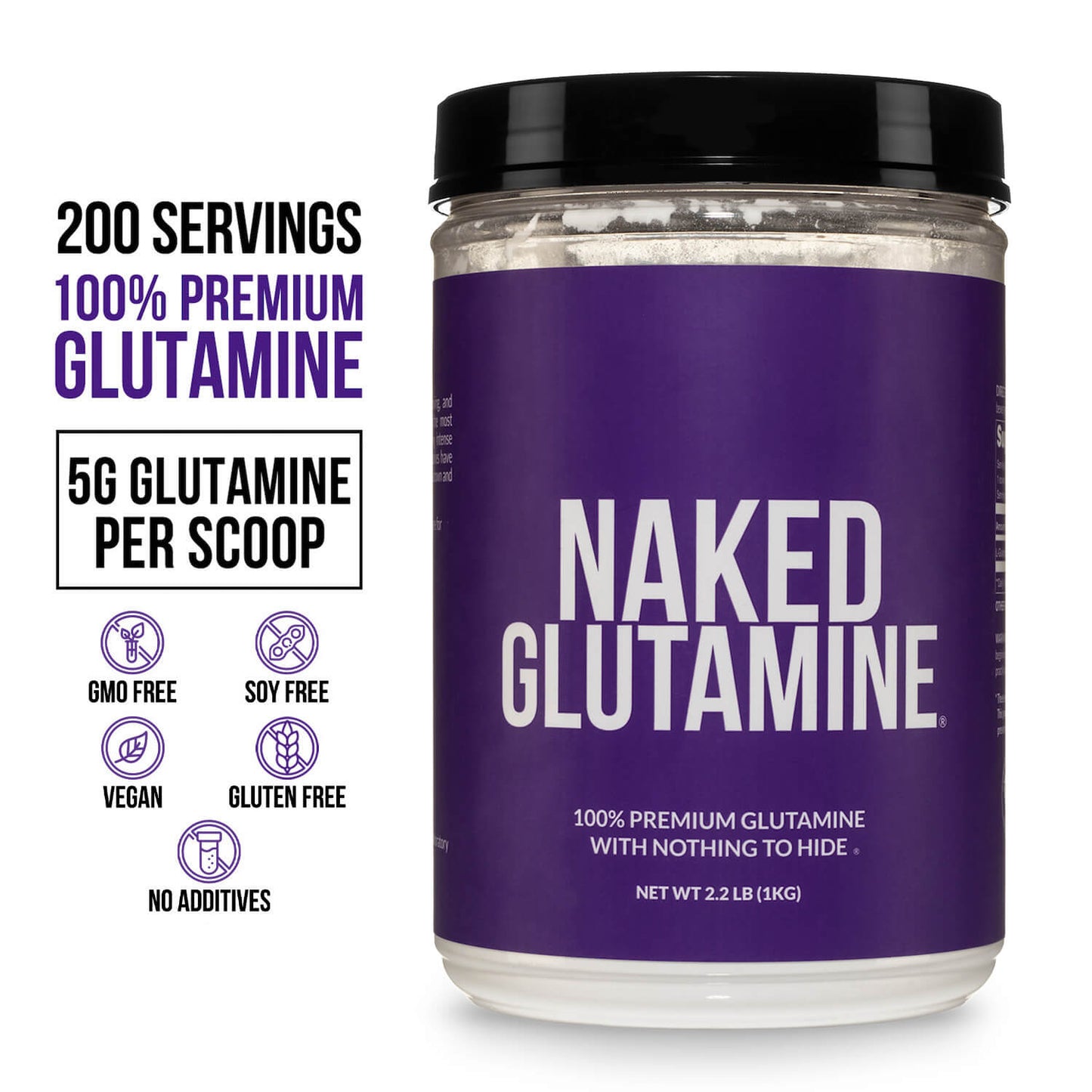 Glutamine Powder - 2.2LB Made for Everyday Active Routines