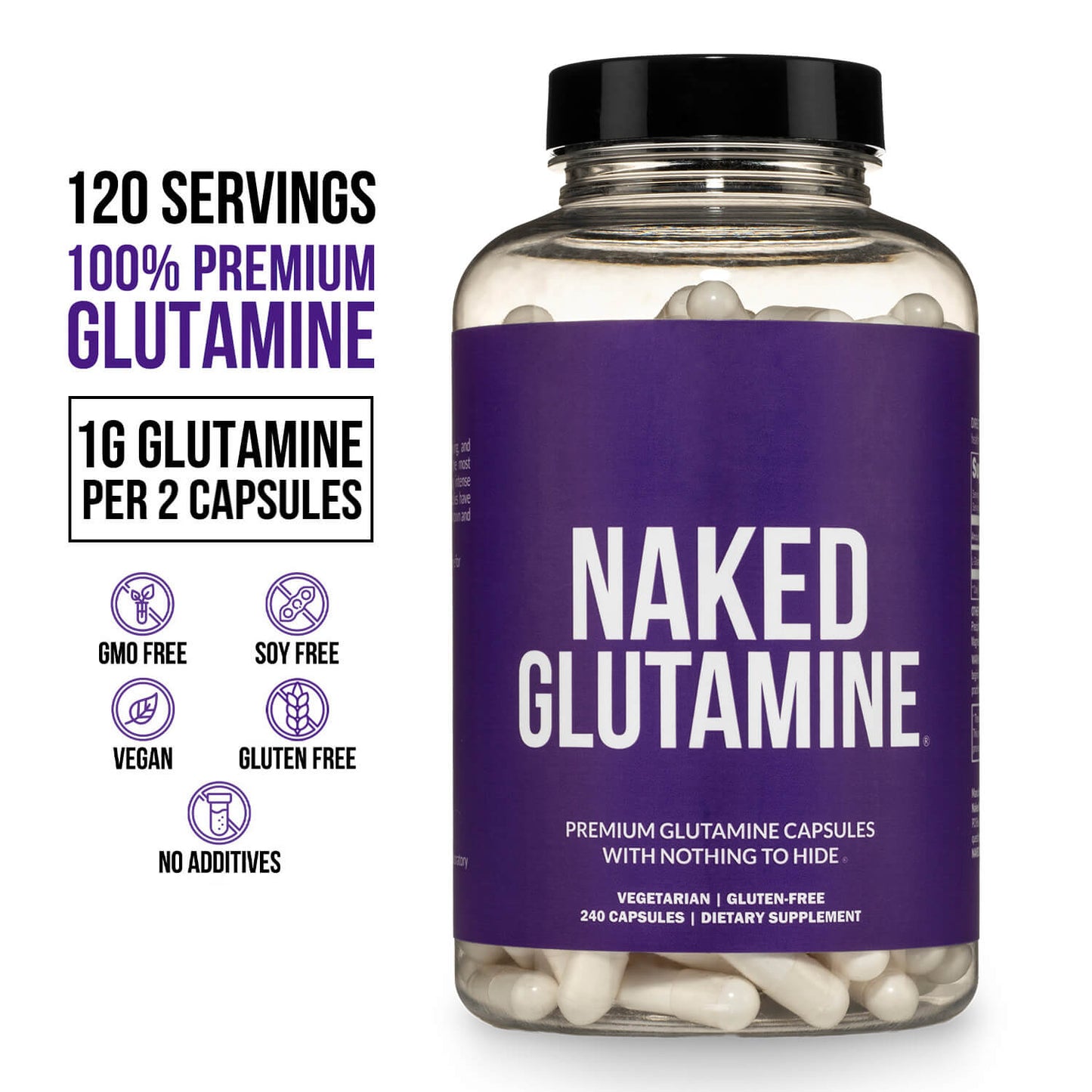 Glutamine Capsules - Capsules Made for Everyday Active Routines