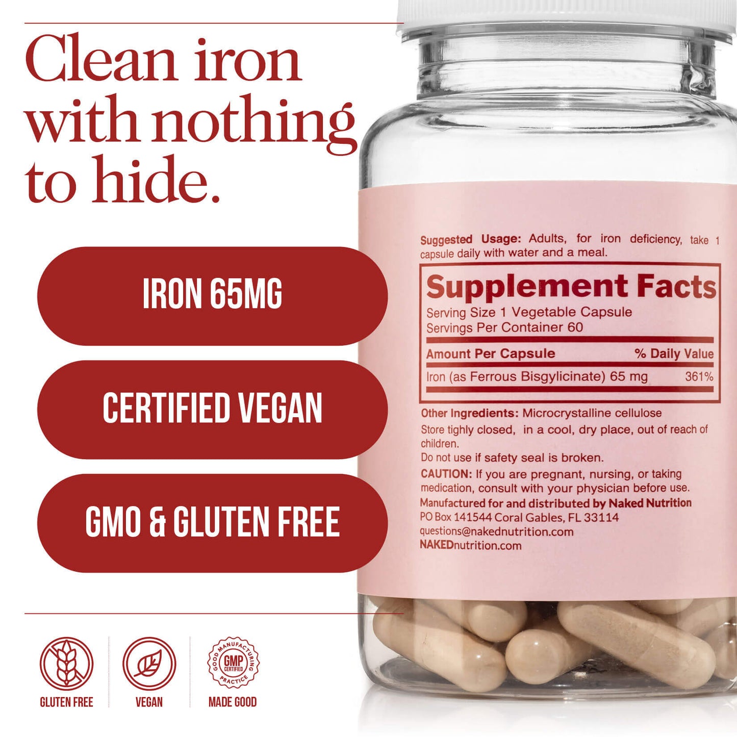 Daily Iron Supplement - Iron for Easy Everyday Supplement Use