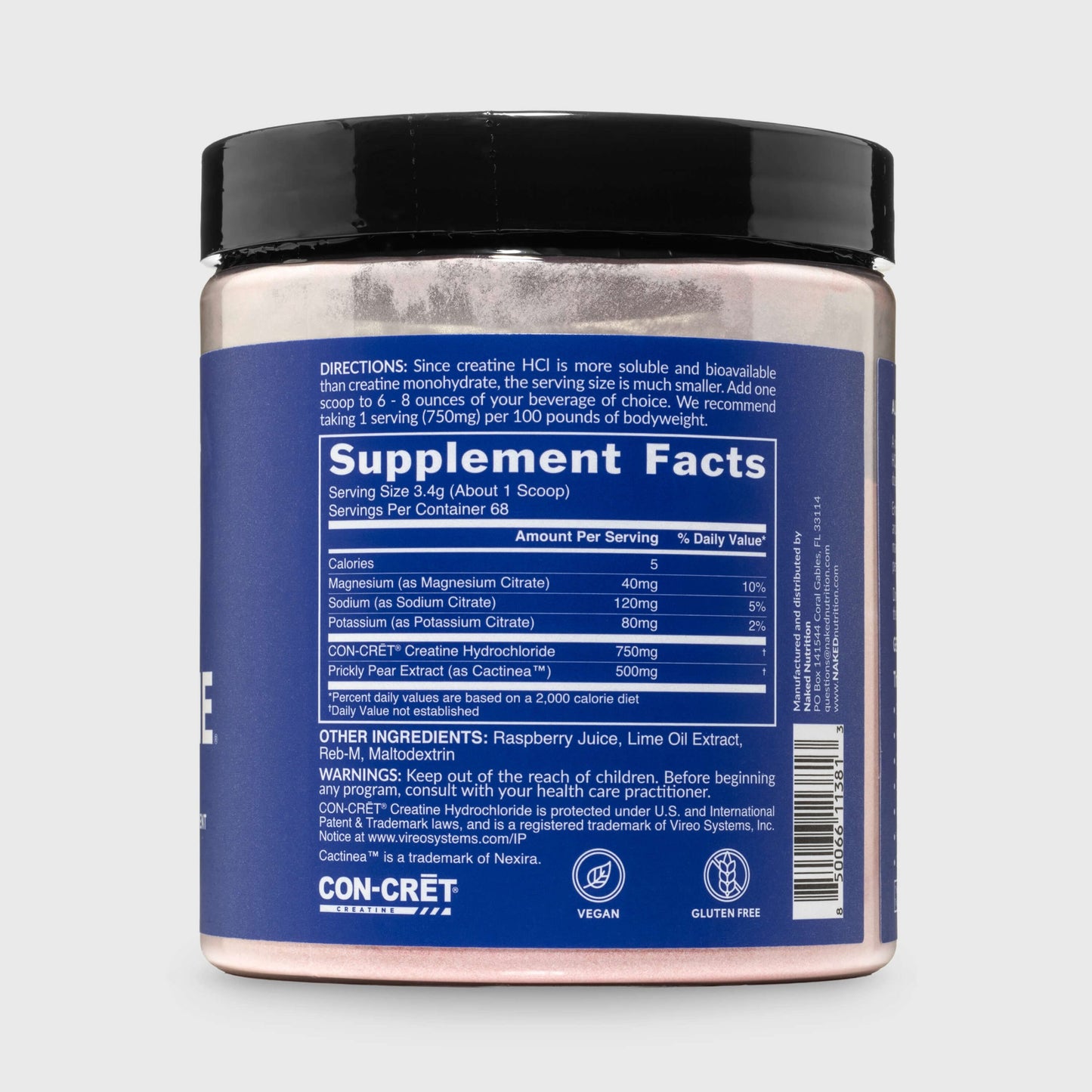 Raspberry Lime Creatine HCl Powder - Raspberry Lime Made for Everyday Active Routines