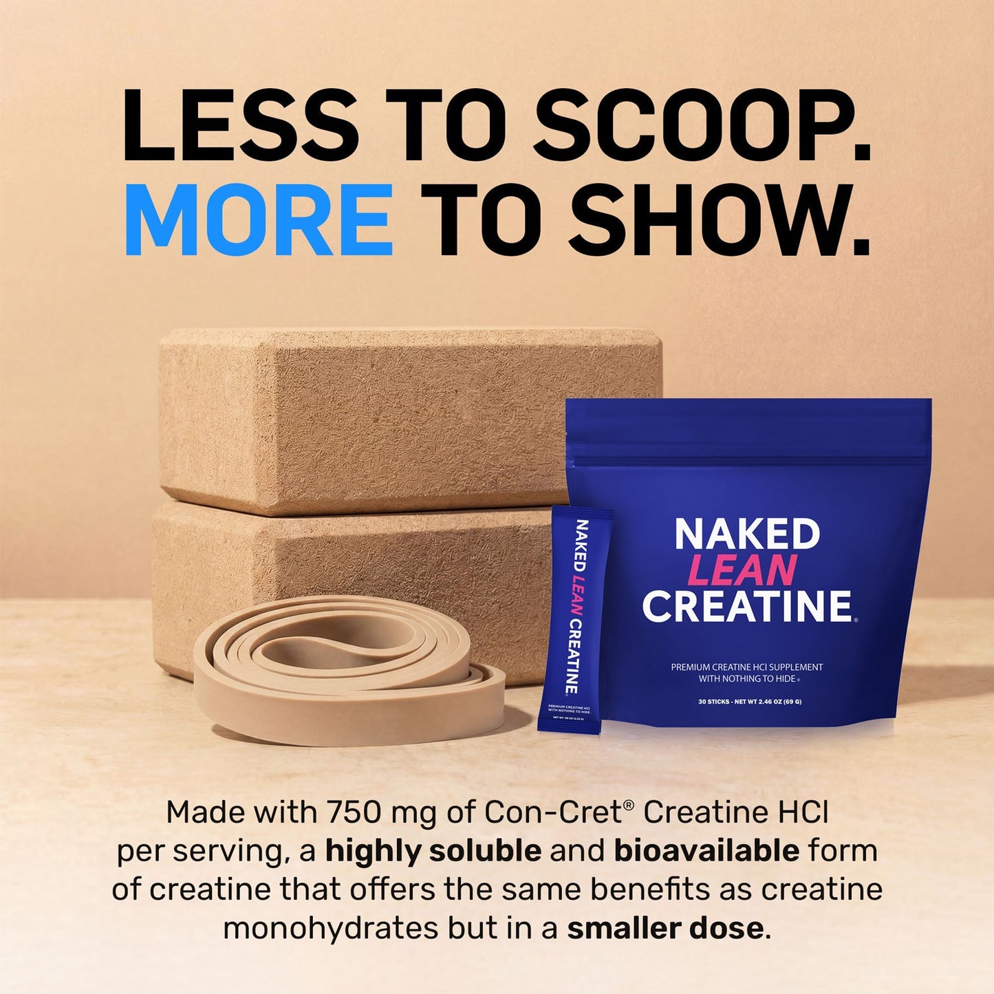 Creatine HCl Travel Packets - Stick Packs Made for Everyday Active Routines
