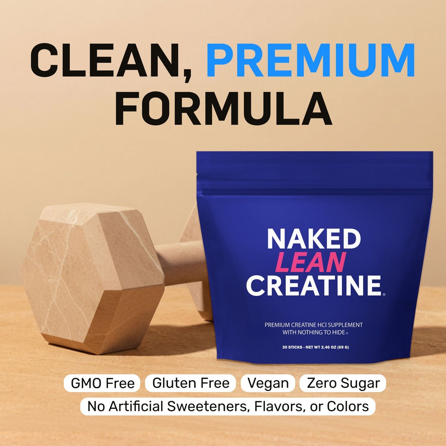 Creatine HCl Travel Packets - Stick Packs Made for Everyday Active Routines