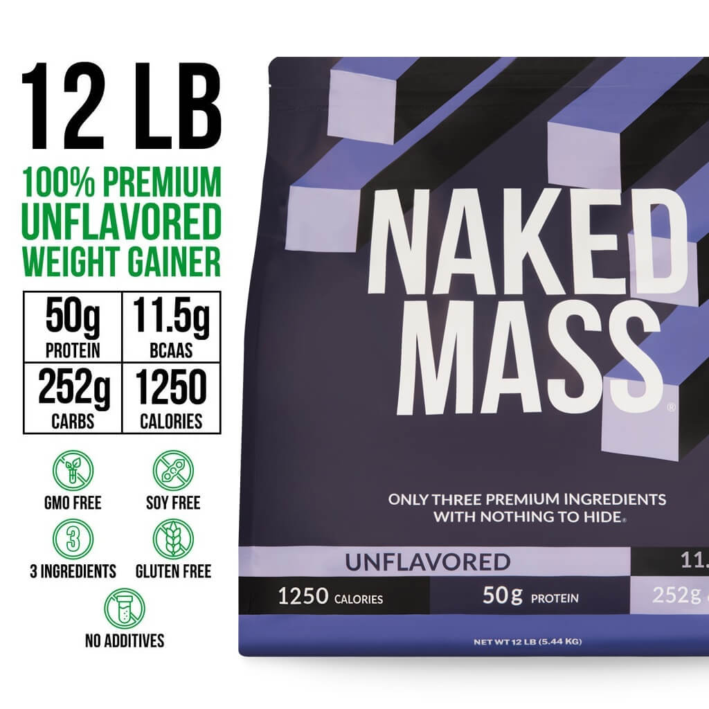 Mass Gainer Protein Supplement - Unflavored 12LB for Smooth Shakes and Everyday Nutrition
