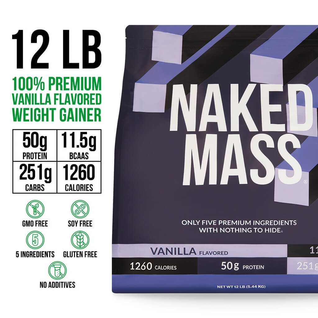 Vanilla Mass Gainer Protein Supplement - Vanilla 12LB for Smooth Shakes and Everyday Nutrition