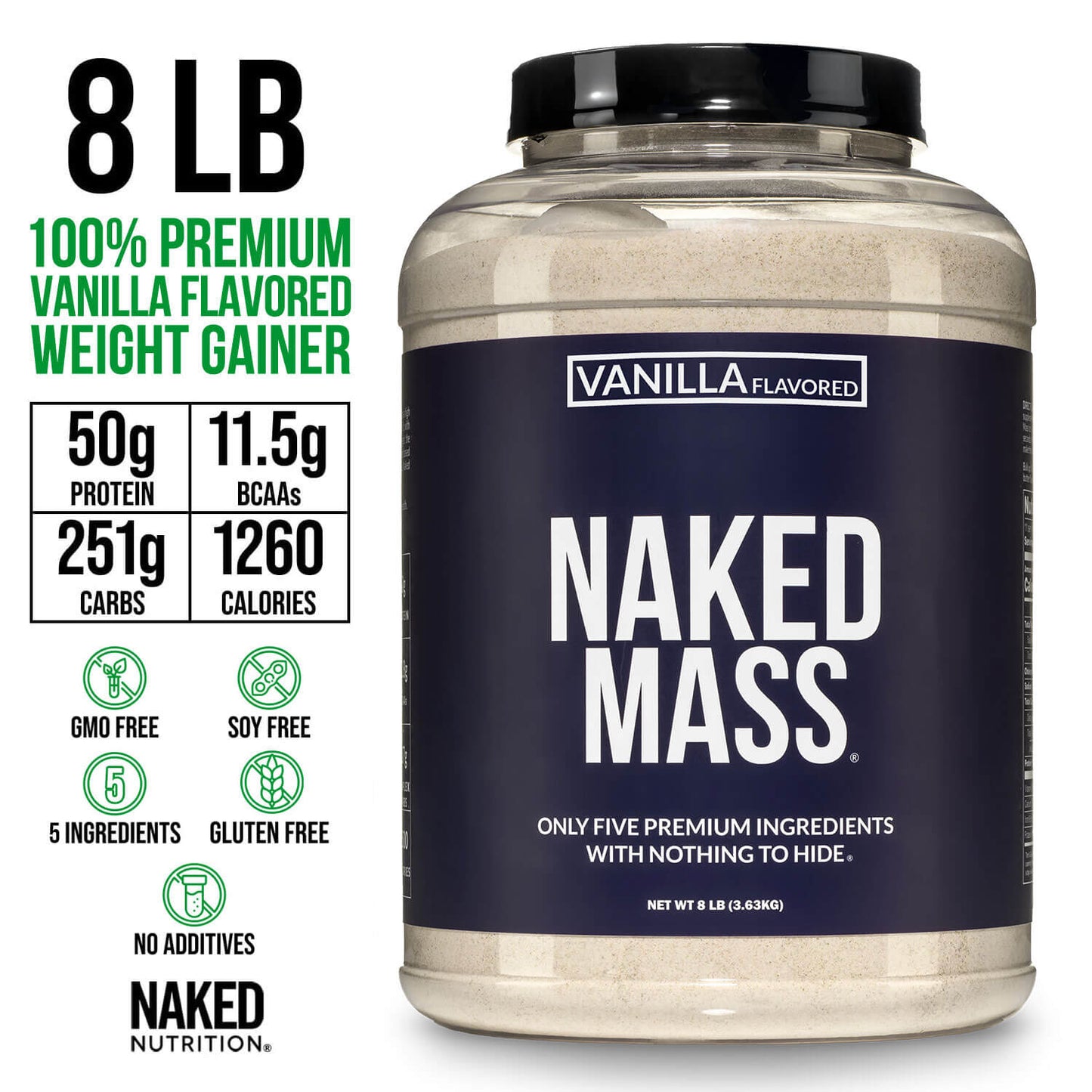 Vanilla Mass Gainer Protein Supplement - Vanilla for Smooth Shakes and Everyday Nutrition