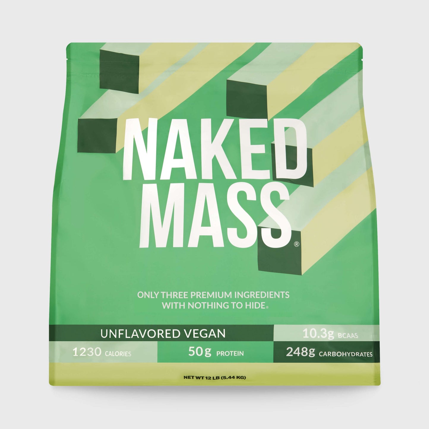 Vegan Mass Gainer Supplement - Unflavored (Vegan) 12LB for Smooth Shakes and Everyday Nutrition