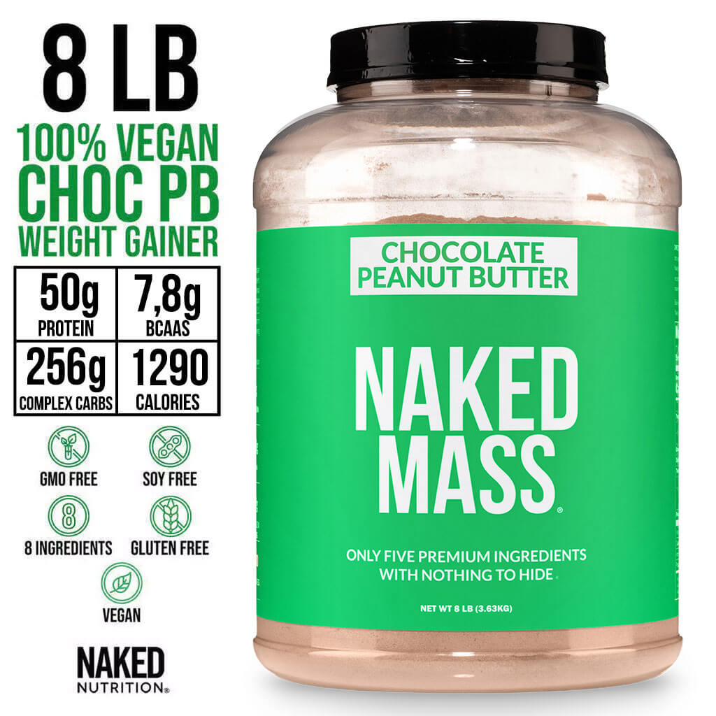 Chocolate Peanut Butter Vegan Mass Gainer Supplement - Chocolate PB (Vegan) for Smooth Shakes and Everyday Nutrition