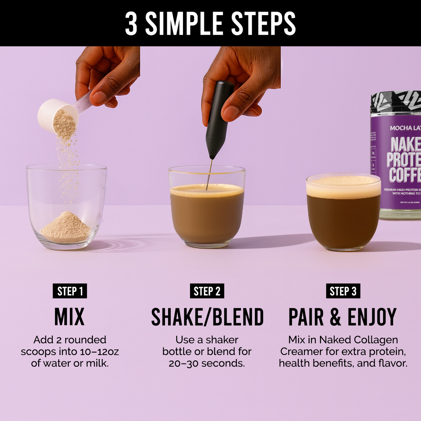 Mocha Latte Protein Iced Coffee - Mocha Latte Made for Refreshing Coffee Protein Drinks