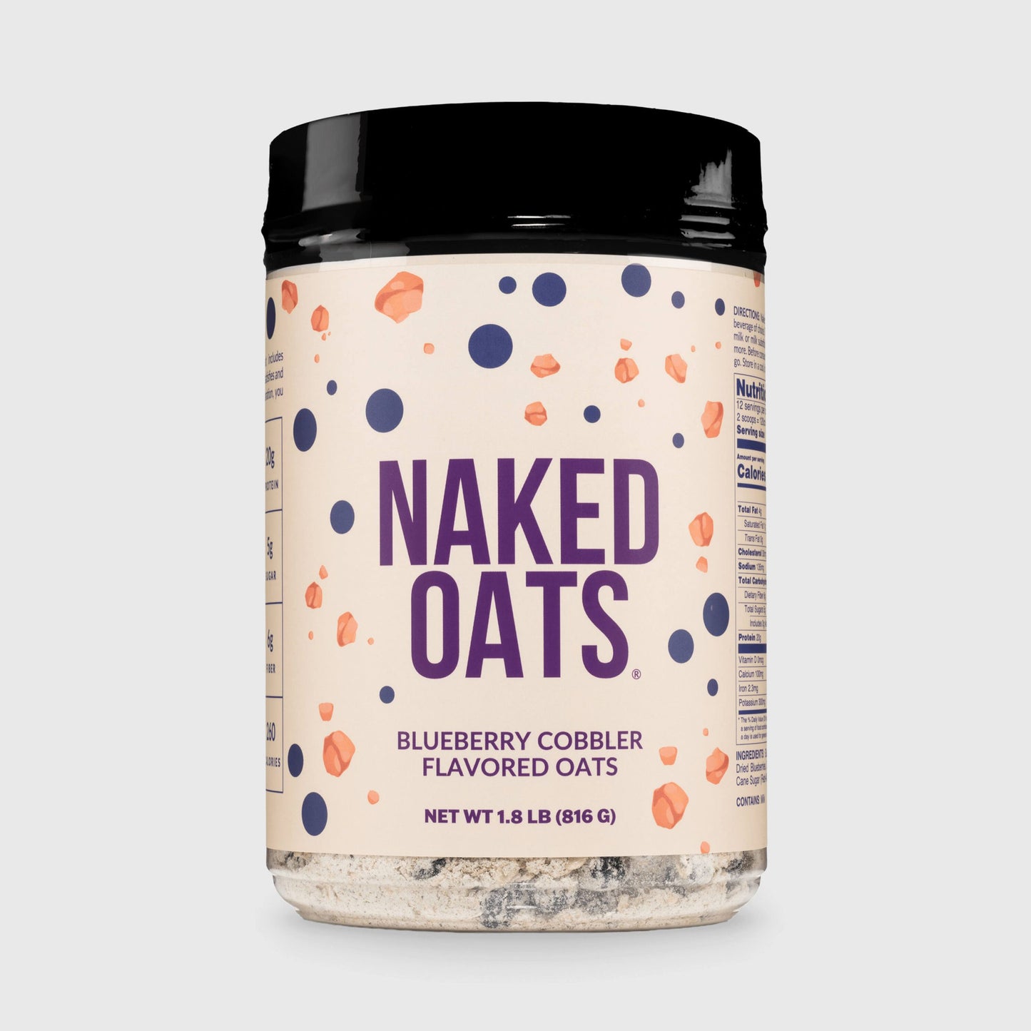 Blueberry Cobbler Protein Oats - Blueberry Cobbler for Quick Oats at Home or On the Go
