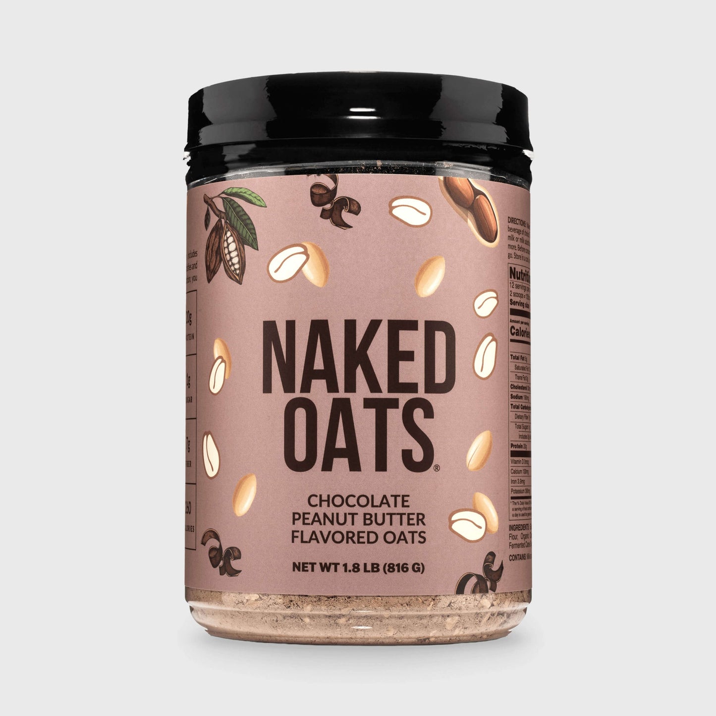 Chocolate Peanut Butter Protein Oats - Chocolate Peanut Butter for Quick Oats at Home or On the Go