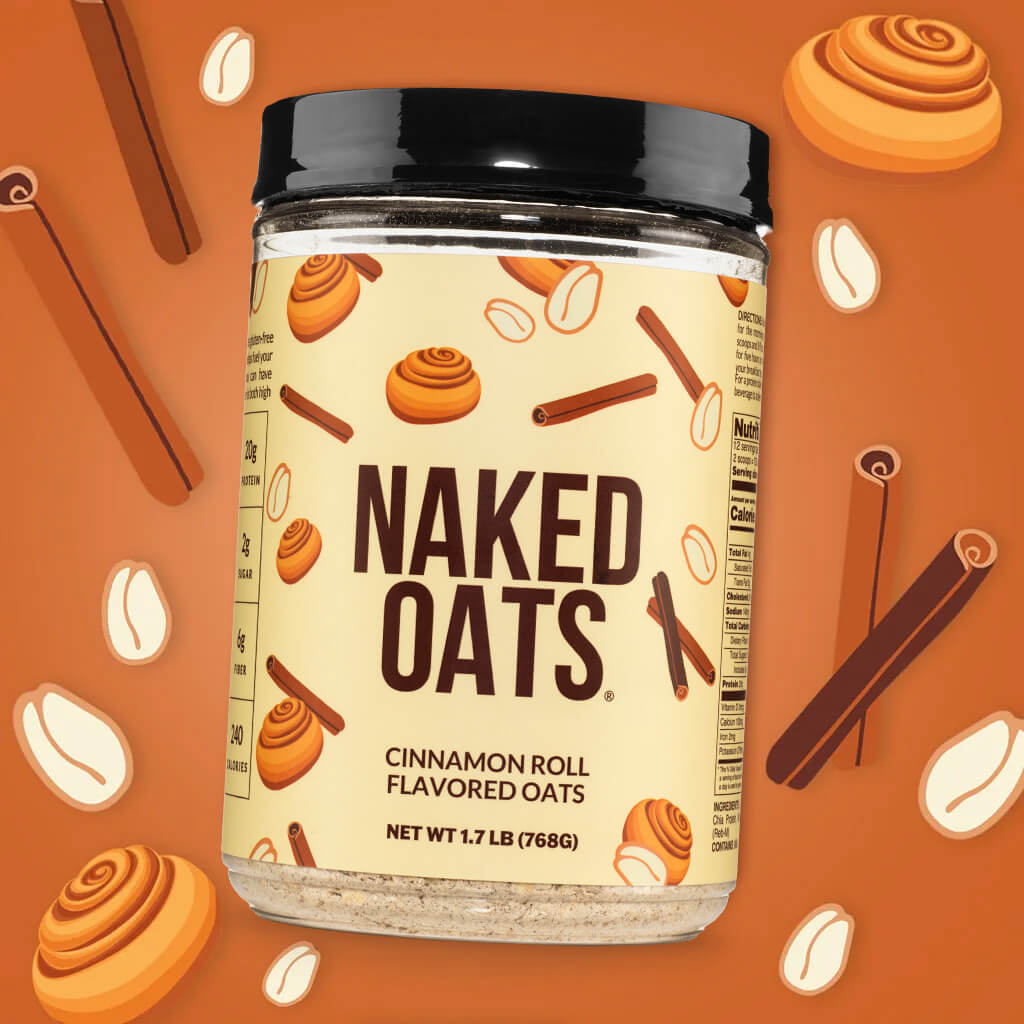 Cinnamon Roll Protein Oats - Cinnamon Roll for Quick Oats at Home or On the Go