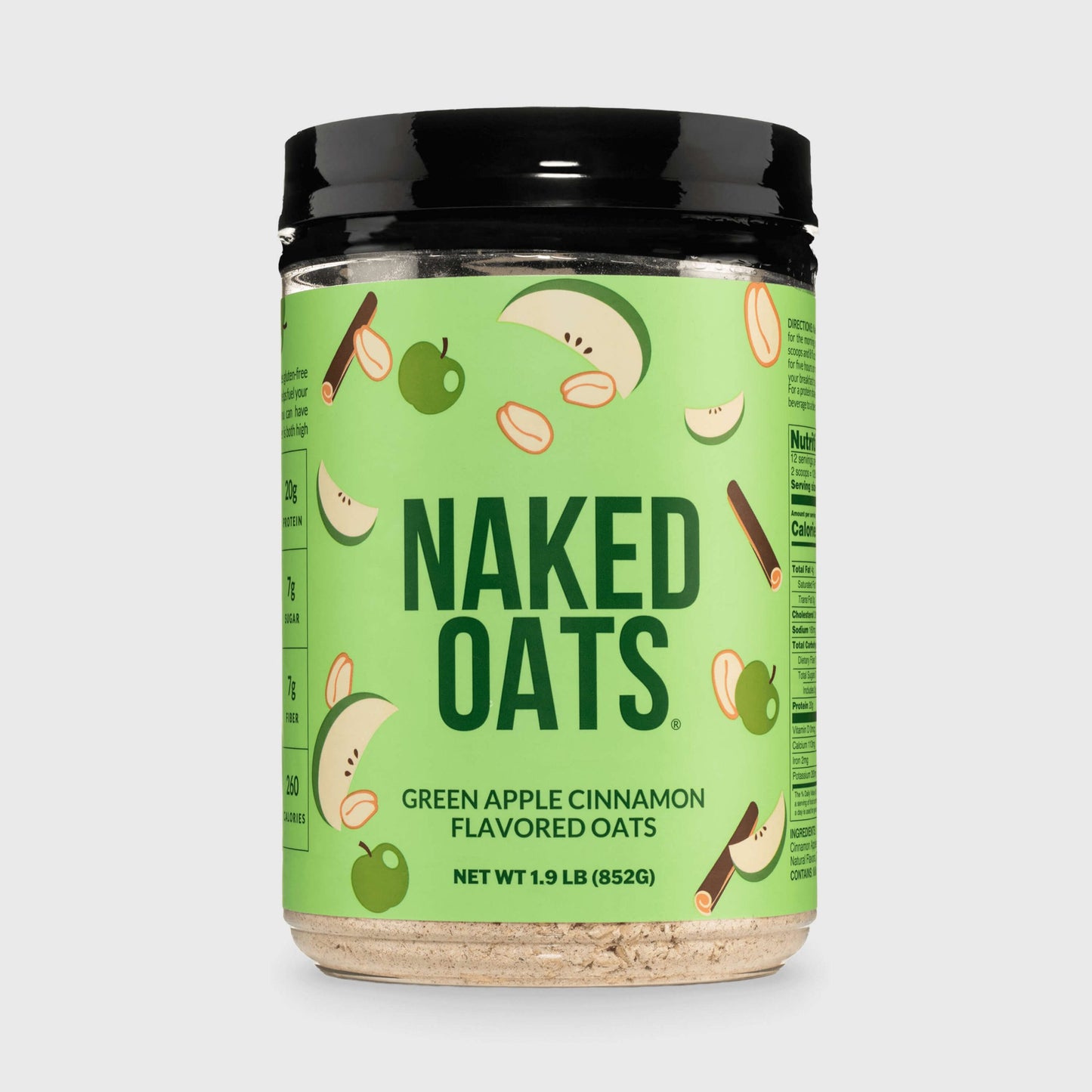 Green Apple Cinnamon Protein Oats - Green Apple Cinnamon for Quick Oats at Home or On the Go