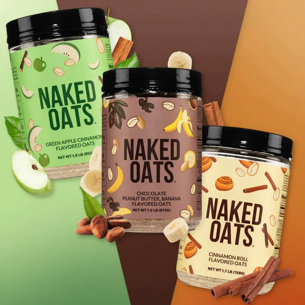 Green Apple Cinnamon Protein Oats - Green Apple Cinnamon for Quick Oats at Home or On the Go