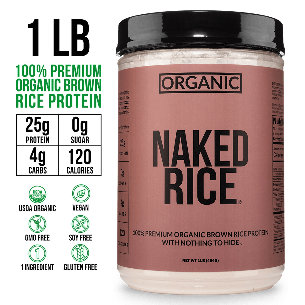 Organic Brown Rice Protein Powder 1lb - Unflavored 1LB with a Smooth, Versatile Powder Format