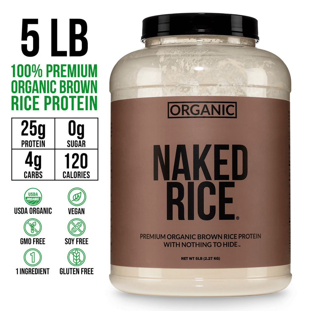 Organic Brown Rice Protein Powder - 5LB Unflavored with a Smooth, Versatile Powder Format