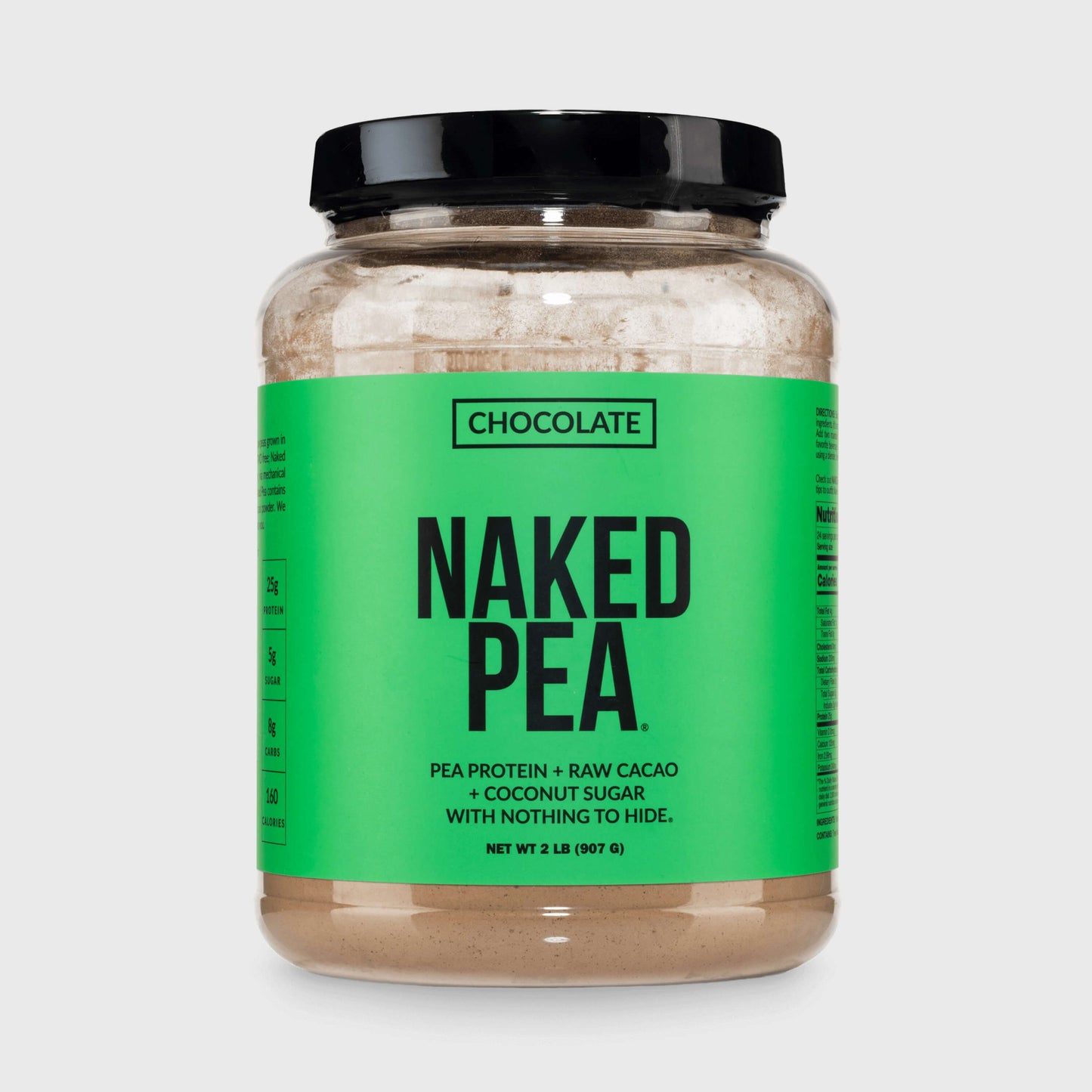 Chocolate Pea Protein Powder - Chocolate - Standard Size with a Smooth, Versatile Powder Format