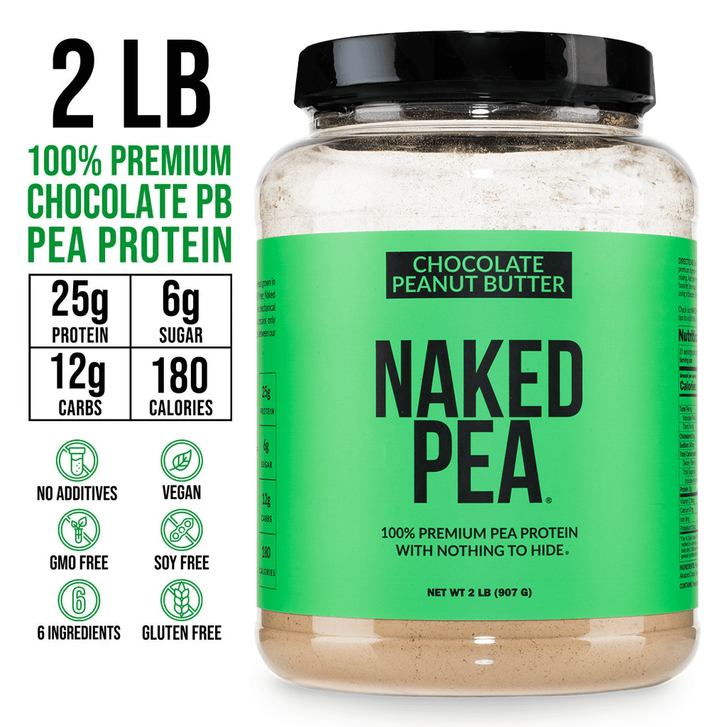 Chocolate Peanut Butter Pea Protein Powder - Chocolate PB - Chocolate Formula with a Smooth, Versatile Powder Format