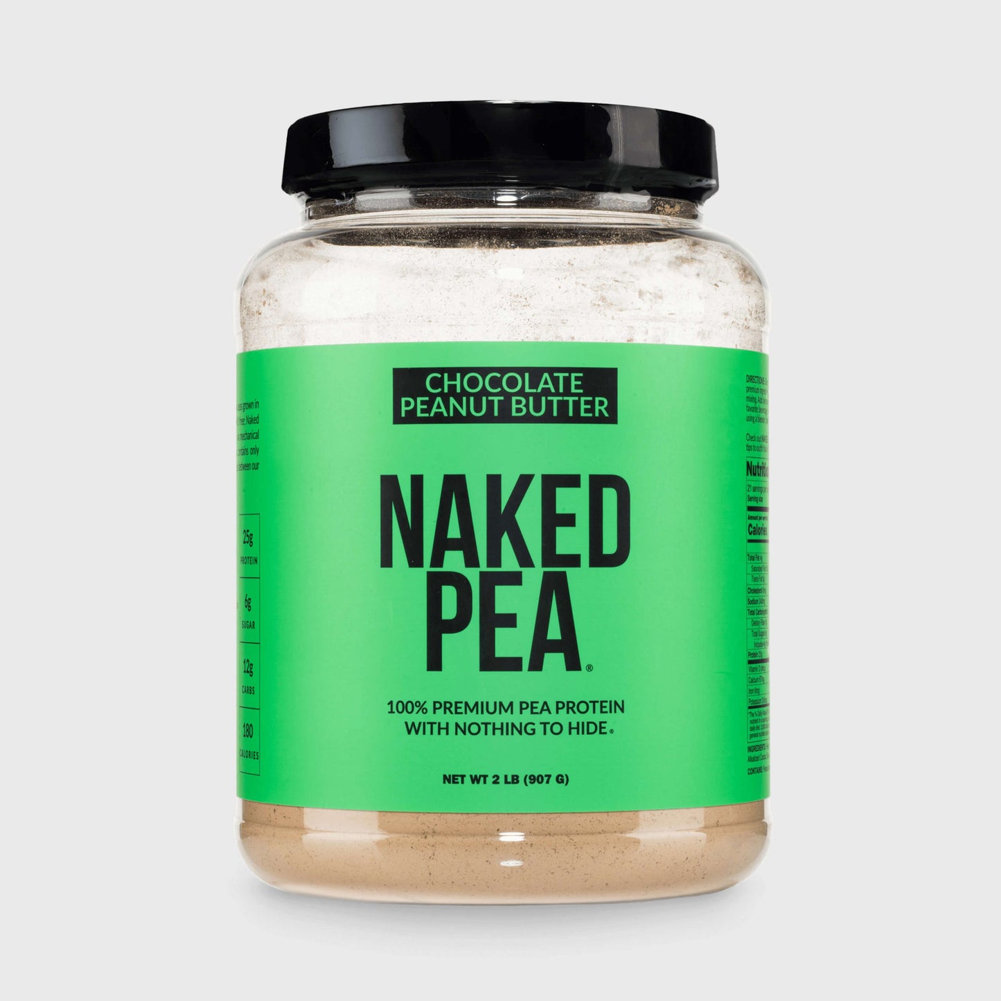 Chocolate Peanut Butter Pea Protein Powder - Chocolate PB - Chocolate Formula with a Smooth, Versatile Powder Format