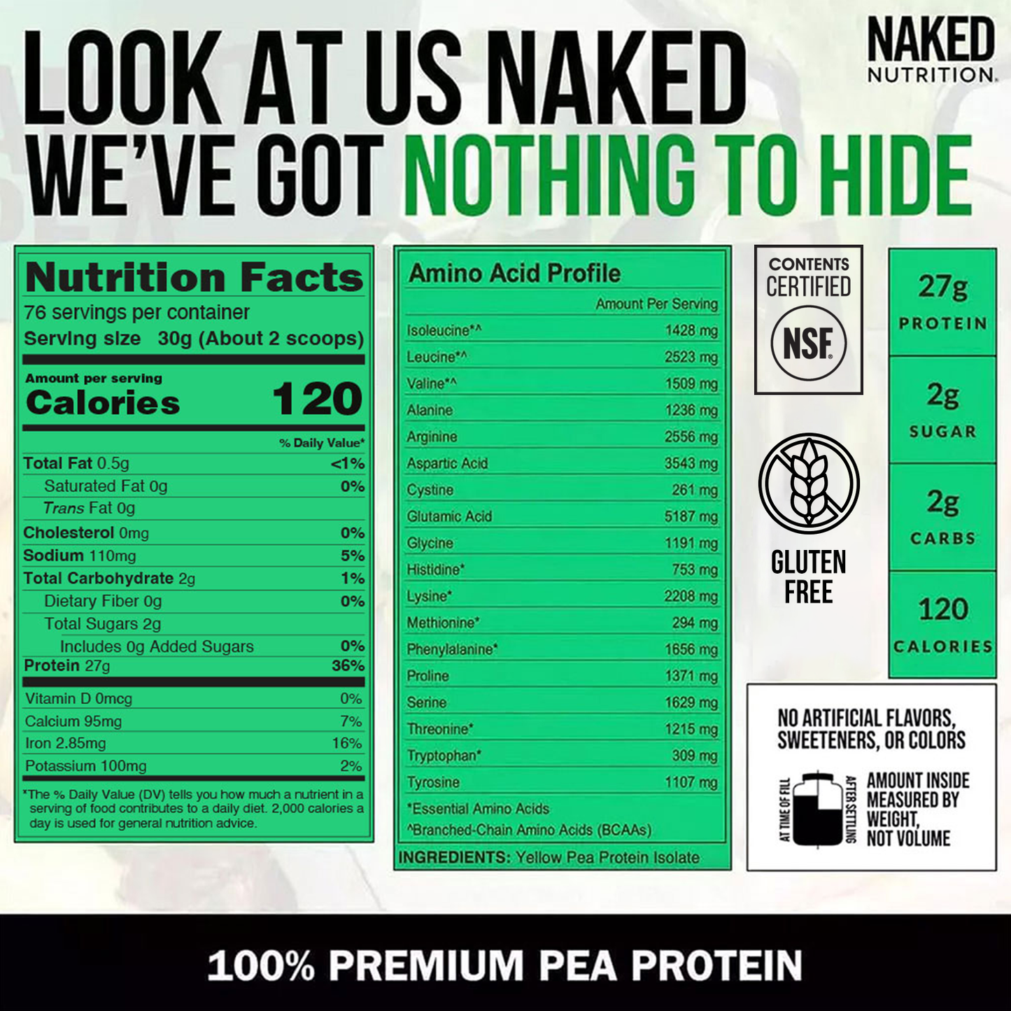 Pea Protein Powder - Unflavored - Value Size with a Smooth, Versatile Powder Format