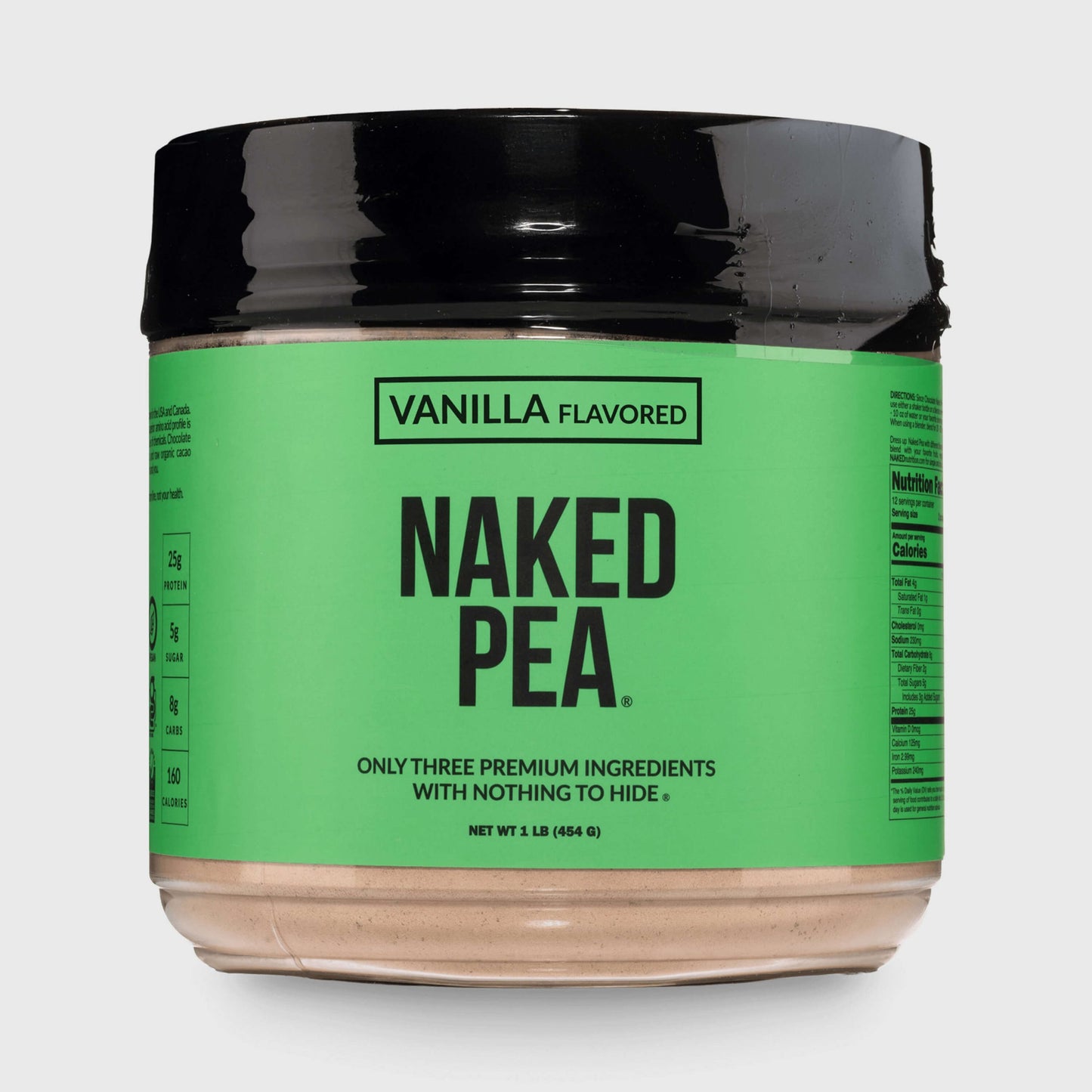 Vanilla Pea Protein Powder - Vanilla - Compact Size with a Smooth, Versatile Powder Format